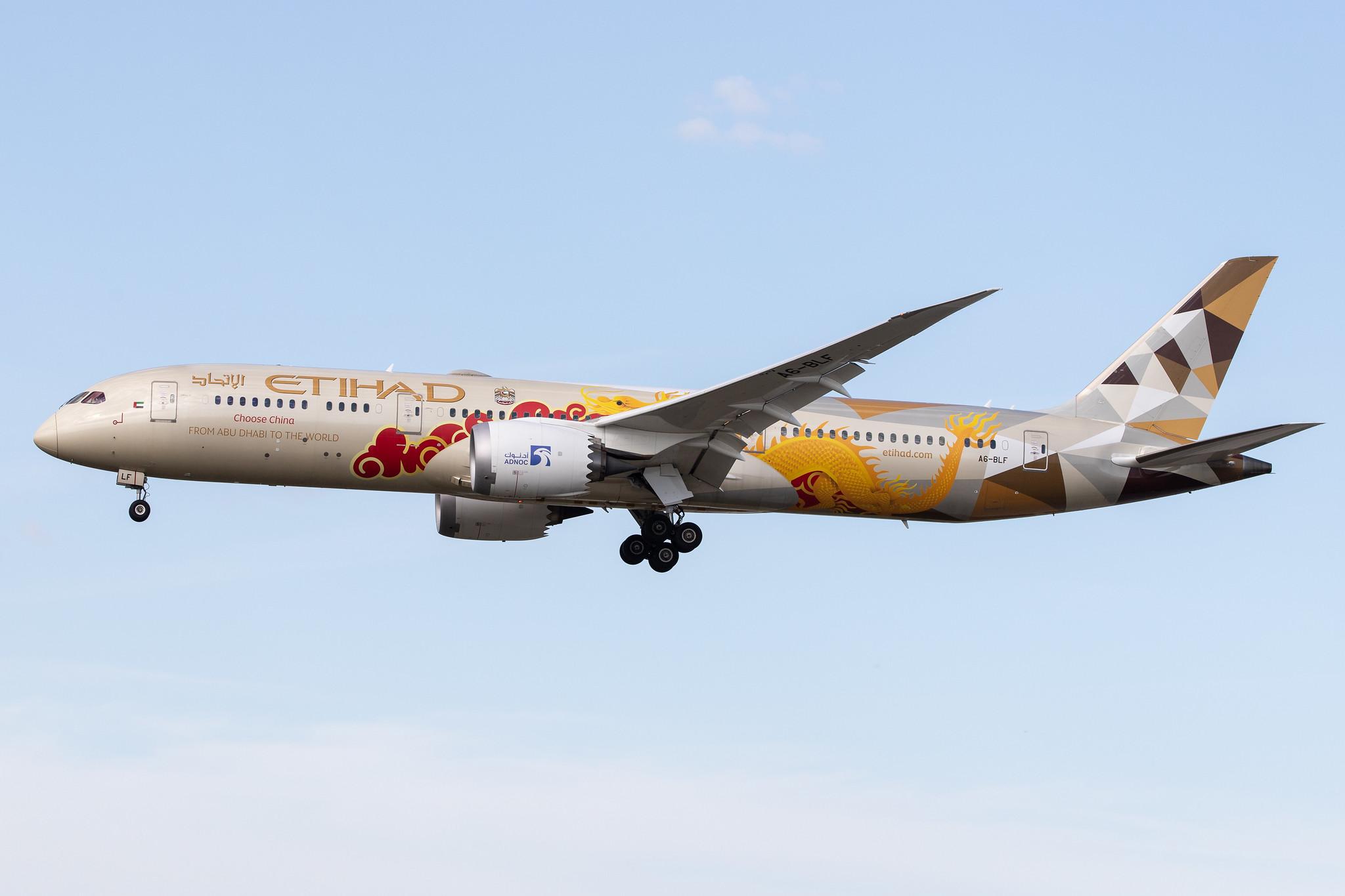 Frankfurt Airport: Etihad Airways (EY / ETD) |  Livery: ADNOC - Choose China Livery |  Boeing 787-9 Dreamliner B789 | A6-BLF | MSN 39651