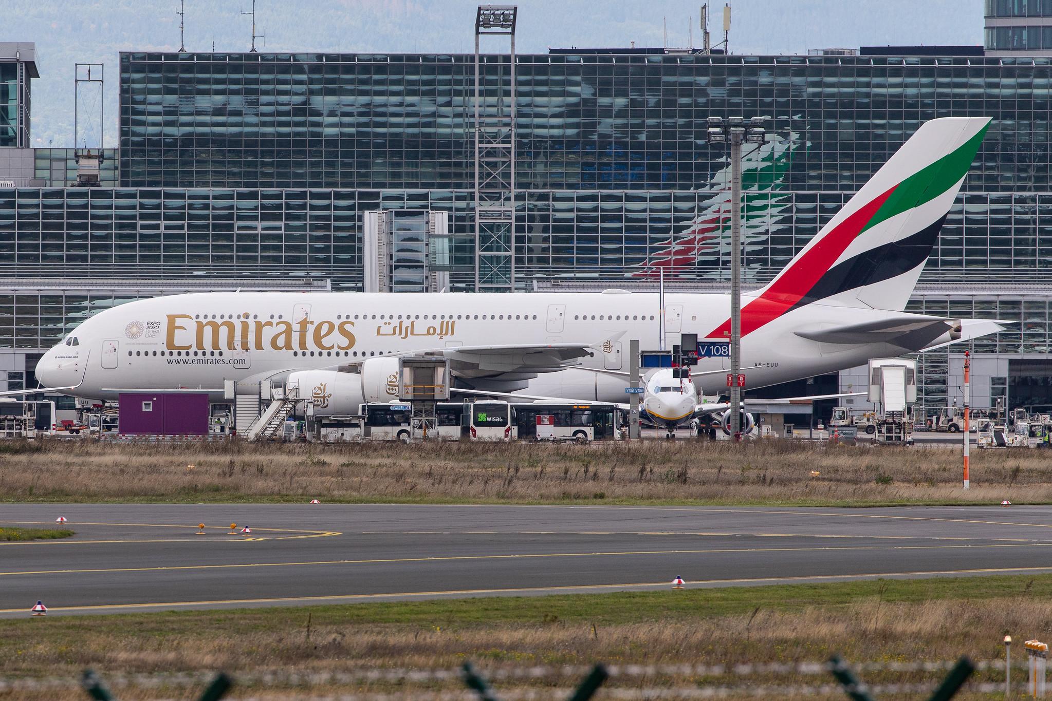 Frankfurt Airport: Emirates (EK / UAE) |  Airbus A380-842 A388 | A6-EUU | MSN 238