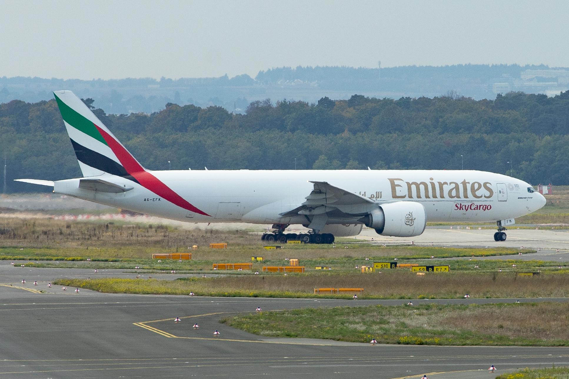 Frankfurt Airport: Emirates SkyCargo (EK / UAE) | Operator: Emirates |  Boeing 777-F1H B77L | A6-EFK | MSN 35611