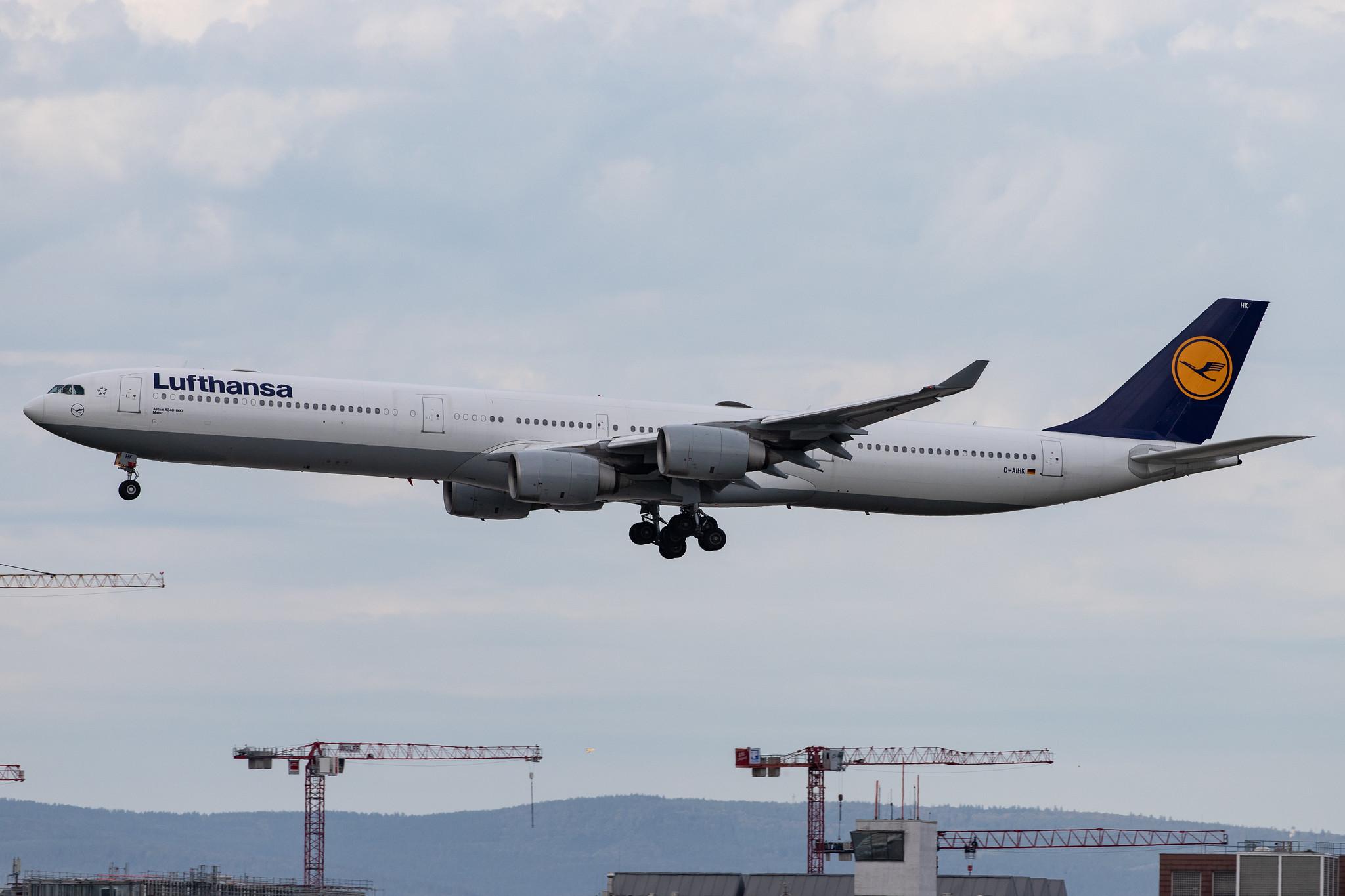 Frankfurt Airport: Lufthansa (LH / DLH) |  Airbus A340-642 A346 | D-AIHK | MSN 0580