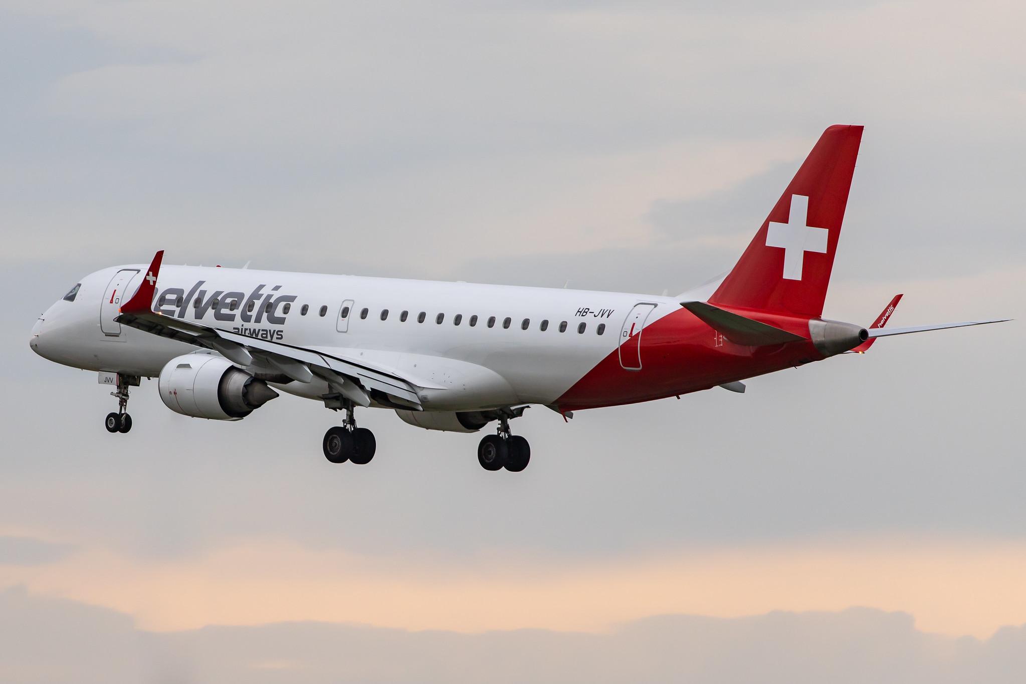 Frankfurt Airport: Helvetic Airways (2L / OAW) |  Embraer ERJ-190LR E190 | HB-JVV | MSN 19000071