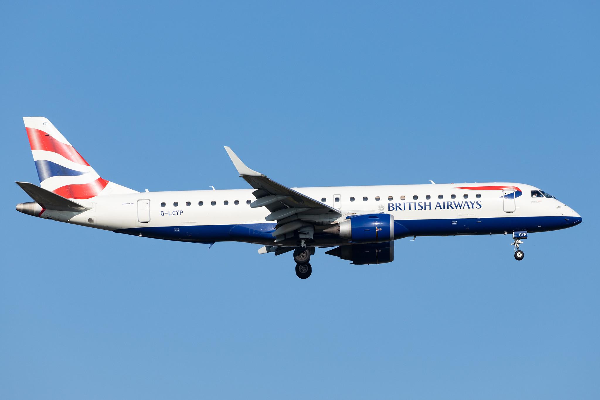 Frankfurt Airport: British Airways (BA / BAW) | Operator: BA CityFlyer |  Embraer ERJ-190SR E190 | G-LCYP | MSN 19000443