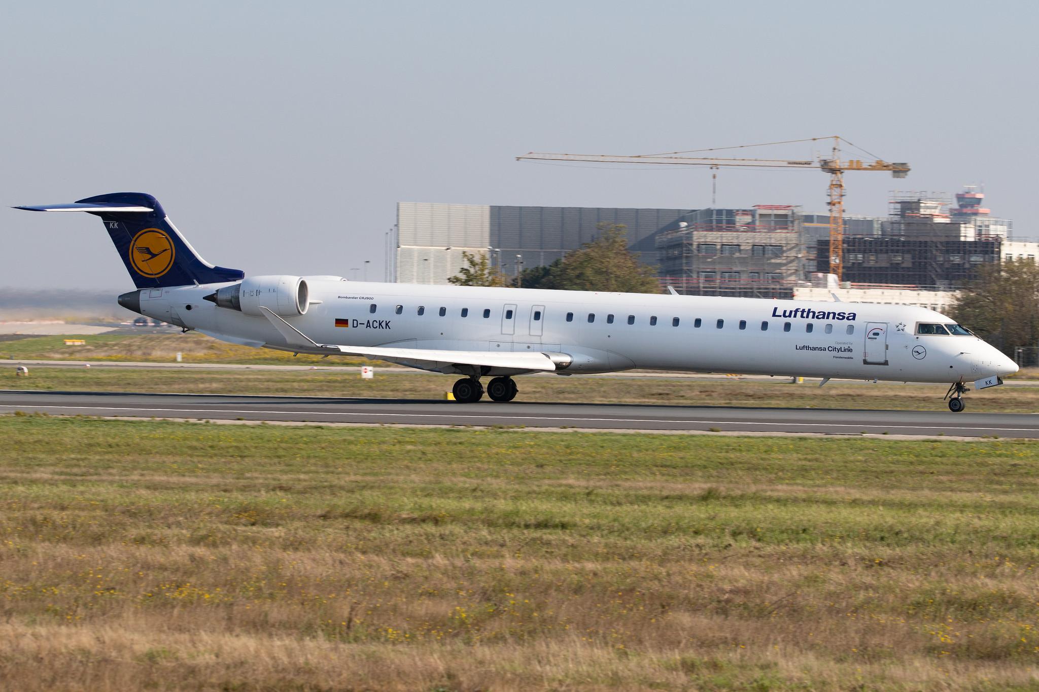 Frankfurt Airport: Lufthansa (LH / DLH) | Operator: Lufthansa CityLine |  Bombardier CRJ-900LR CRJ9 | D-ACKK | MSN 15094
