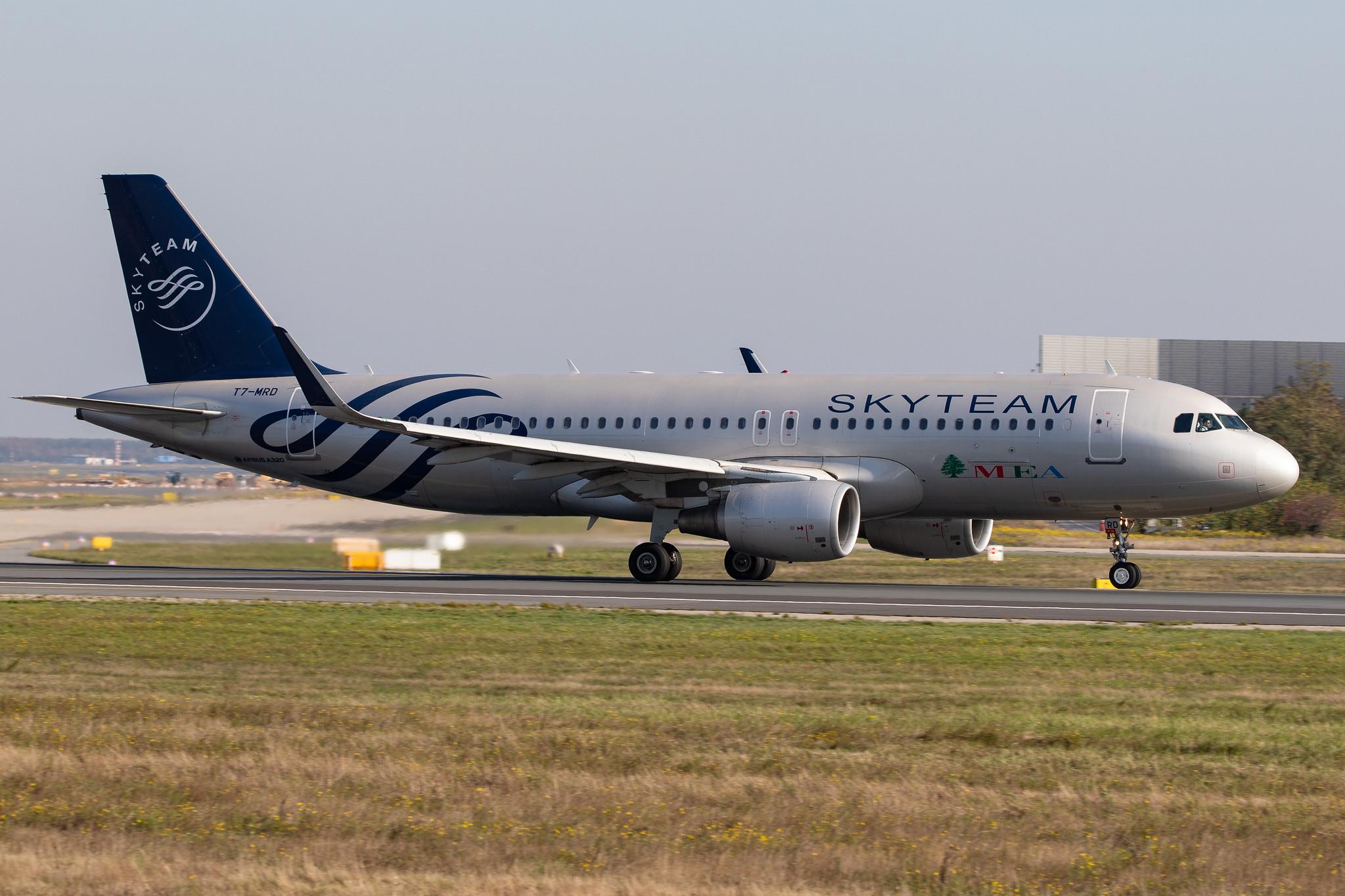 Frankfurt Airport: MEA (ME / MEA) |  Livery: SkyTeam Livery |  Airbus A320-214 A320 | T7-MRD | MSN 5746