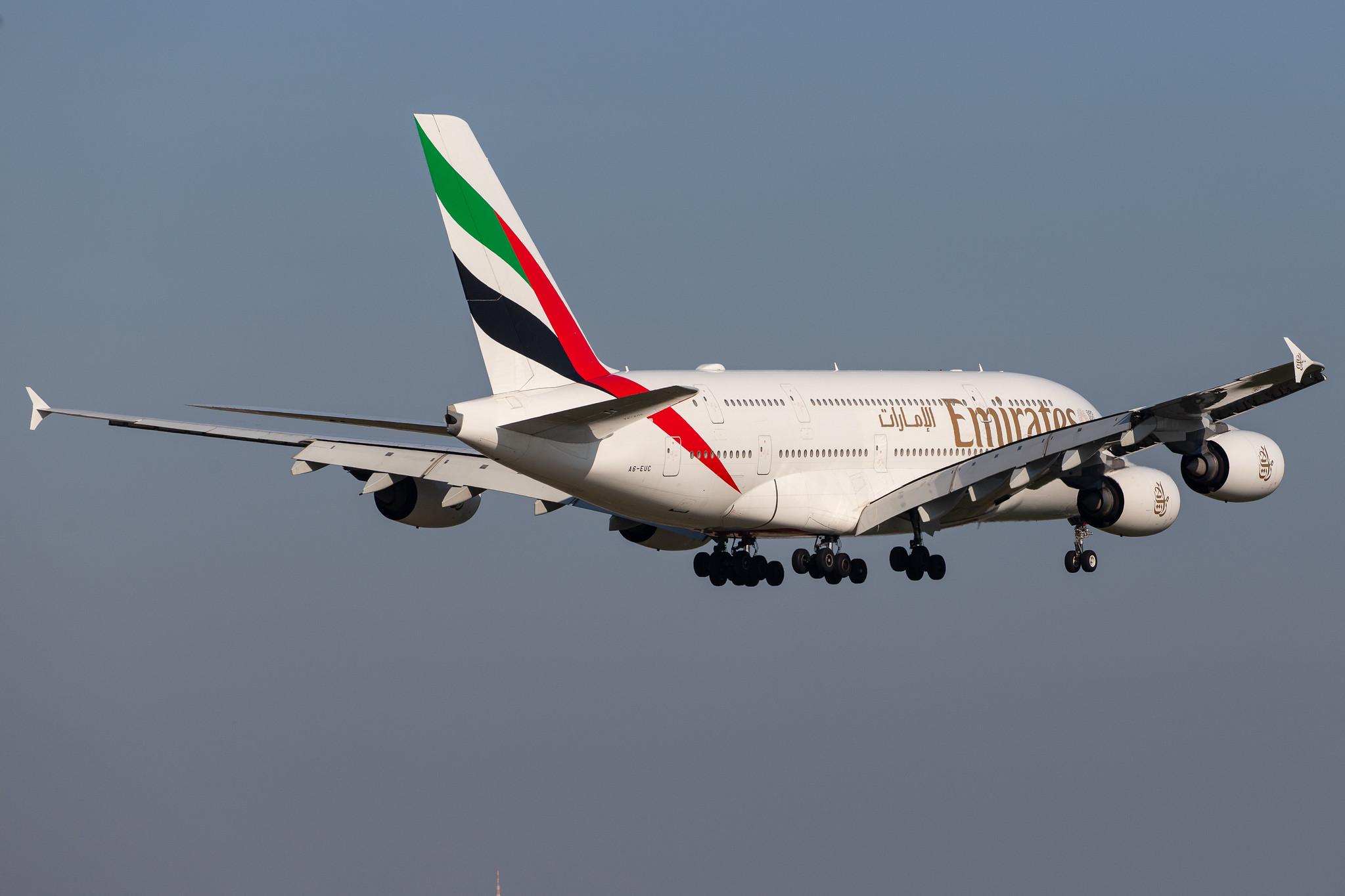 Frankfurt Airport: Emirates (EK / UAE) |  Airbus A380-861 A388 | A6-EUC | MSN 214