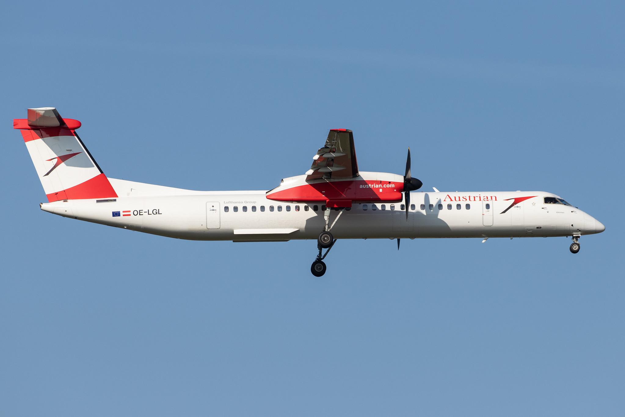 Frankfurt Airport: Austrian Airlines (OS / AUA) |  De Havilland Canada Dash 8-400 DH8D | OE-LGL | MSN 4310