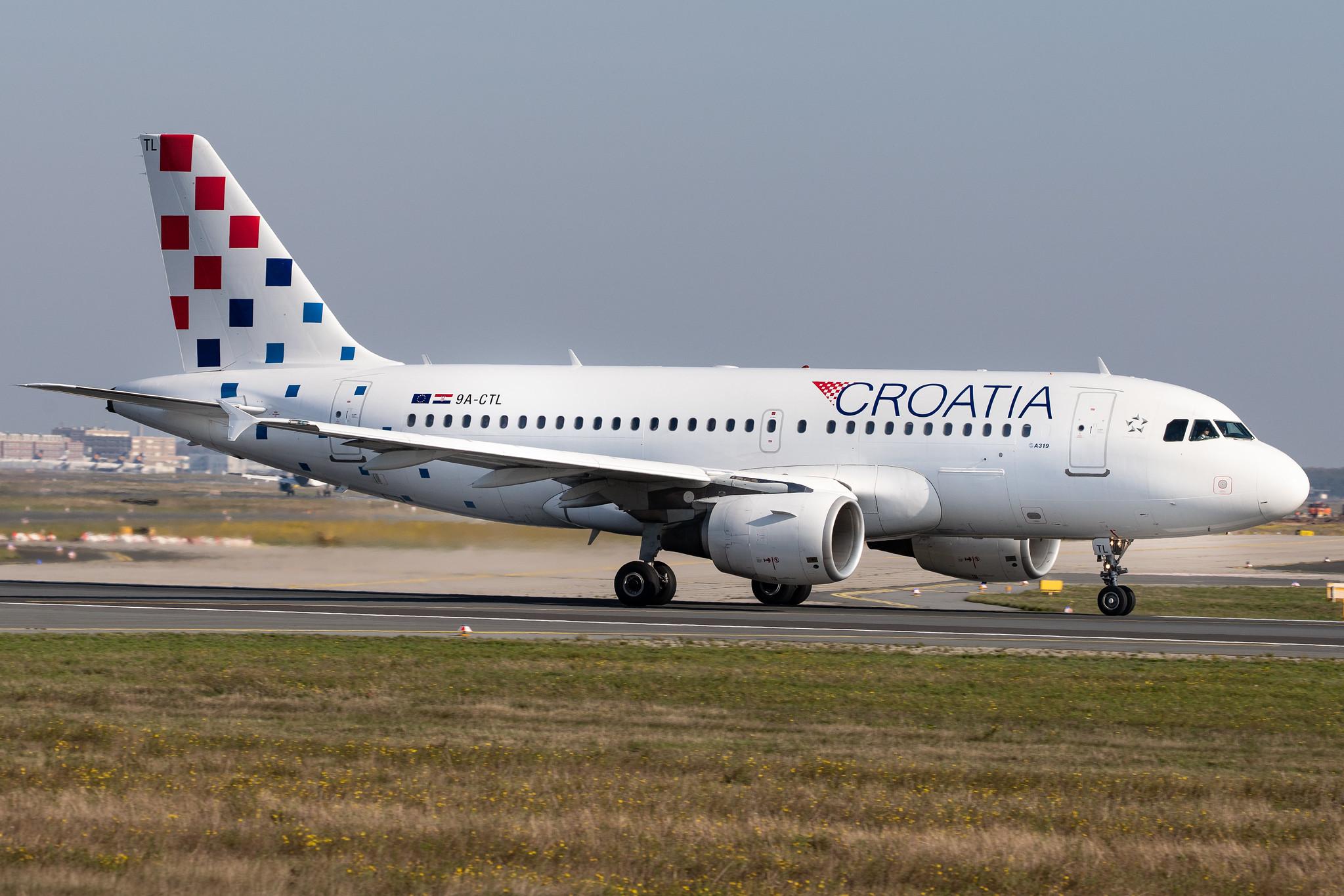 Frankfurt Airport: Croatia Airlines (OU / CTN) |  Airbus A319-112 A319 | 9A-CTL | MSN 1252