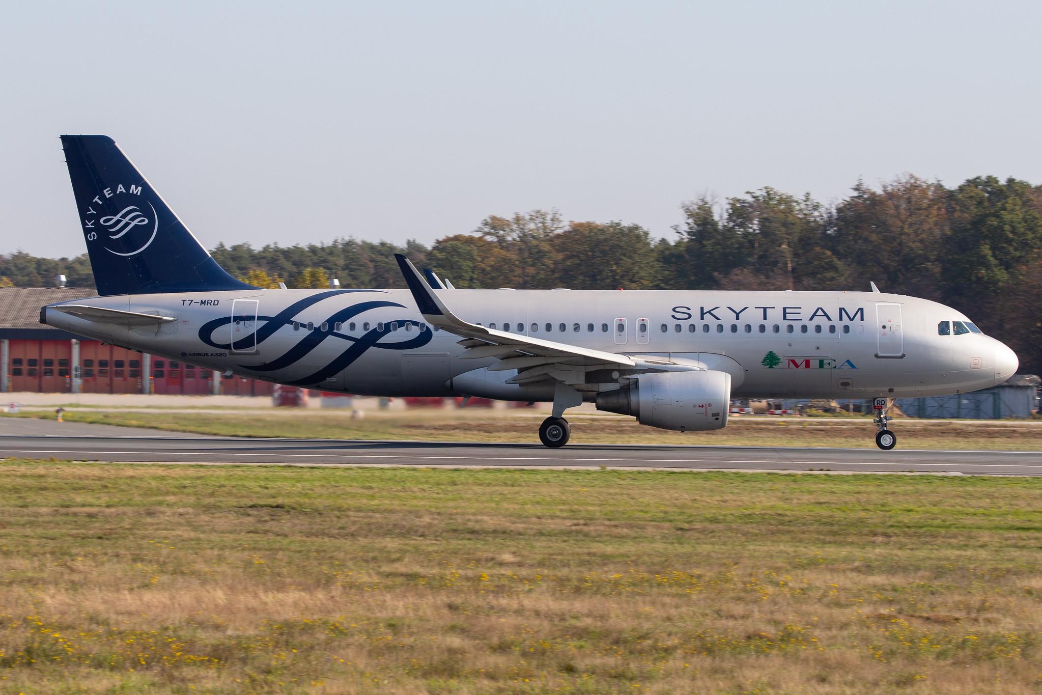 Frankfurt Airport: MEA (ME / MEA) |  Livery: SkyTeam Livery |  Airbus A320-214 A320 | T7-MRD | MSN 5746