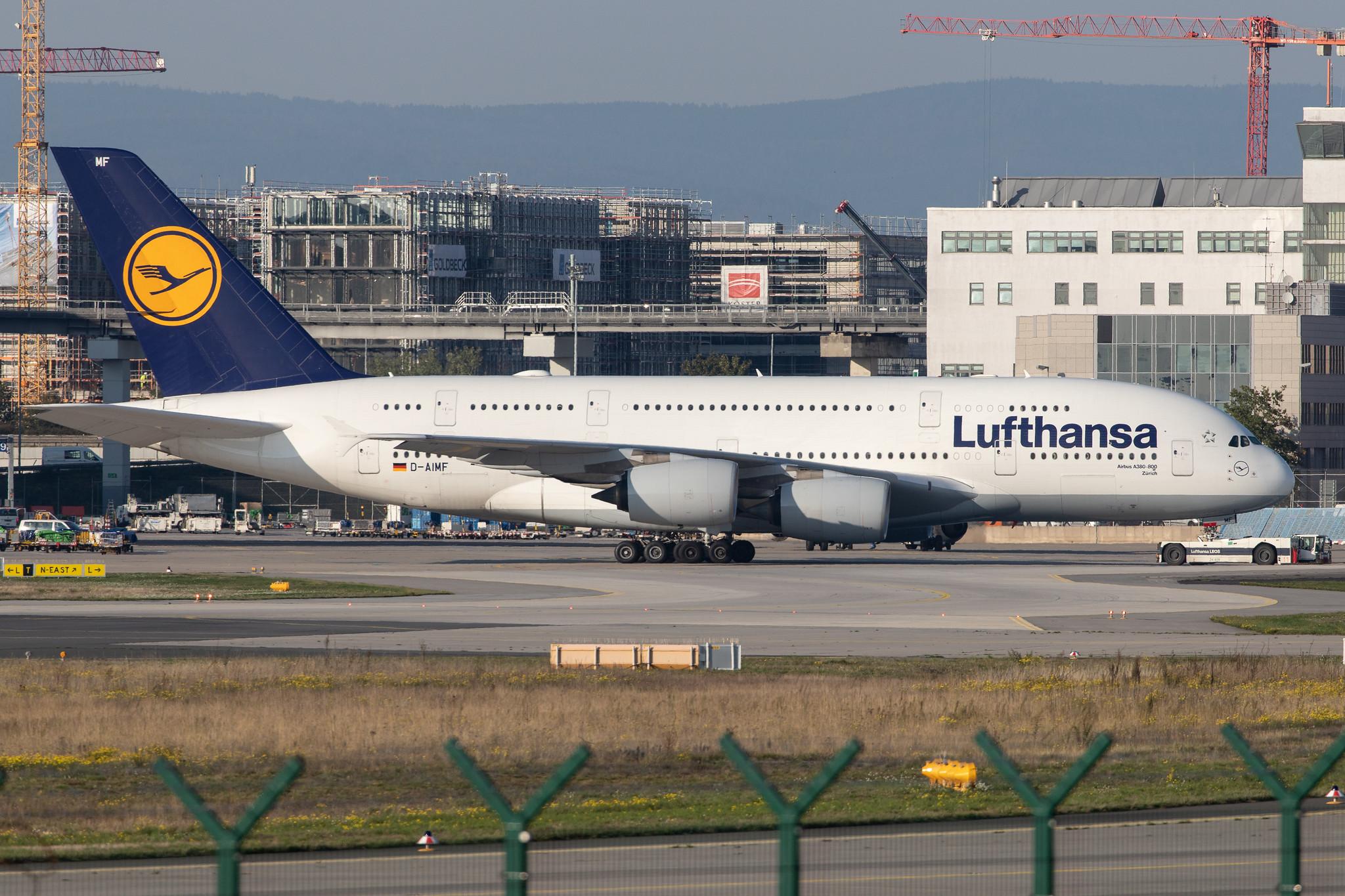 Frankfurt Airport: Lufthansa (LH / DLH) |  Airbus A380-841 A388 | D-AIMF | MSN 066
