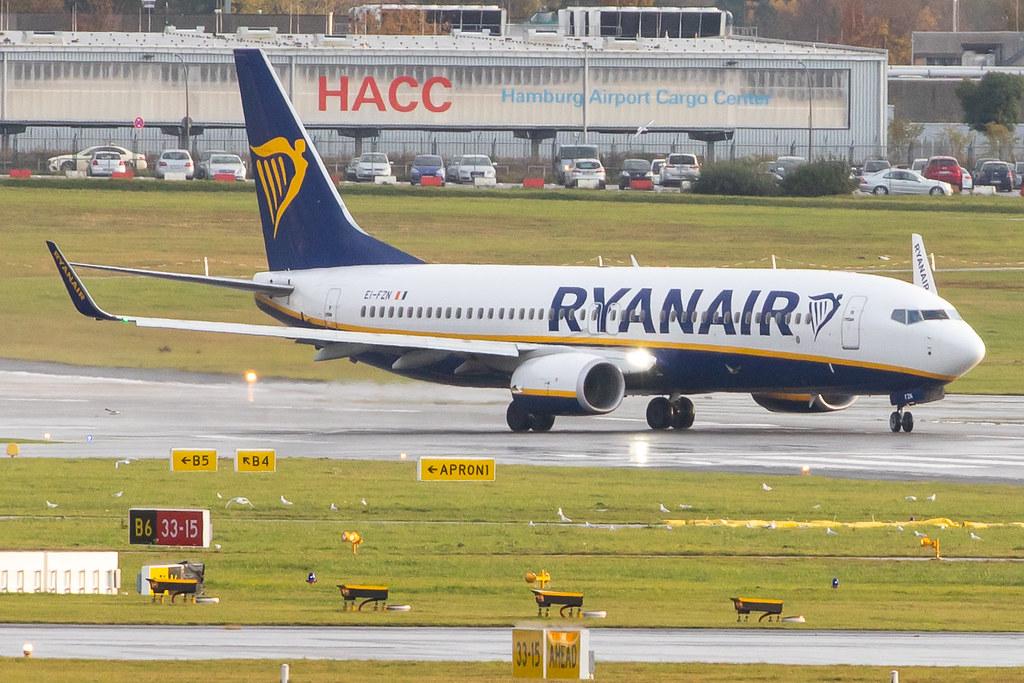 Hamburg Airport: Ryanair (FR / RYR) |  Boeing 737-8AS B738 | EI-FZN | MSN 44786