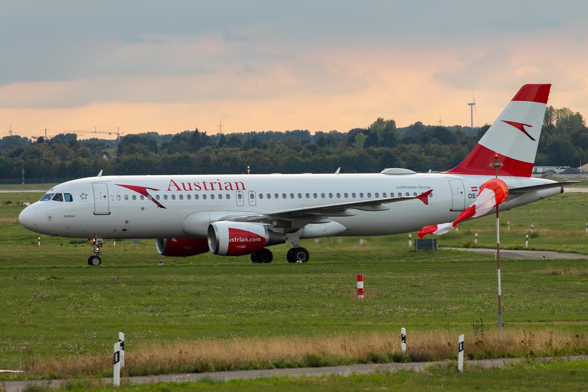 Düsseldorf Airport: Austrian Airlines (OS / AUA) |  Airbus A320-214 A320 | OE-LBN | MSN 0768