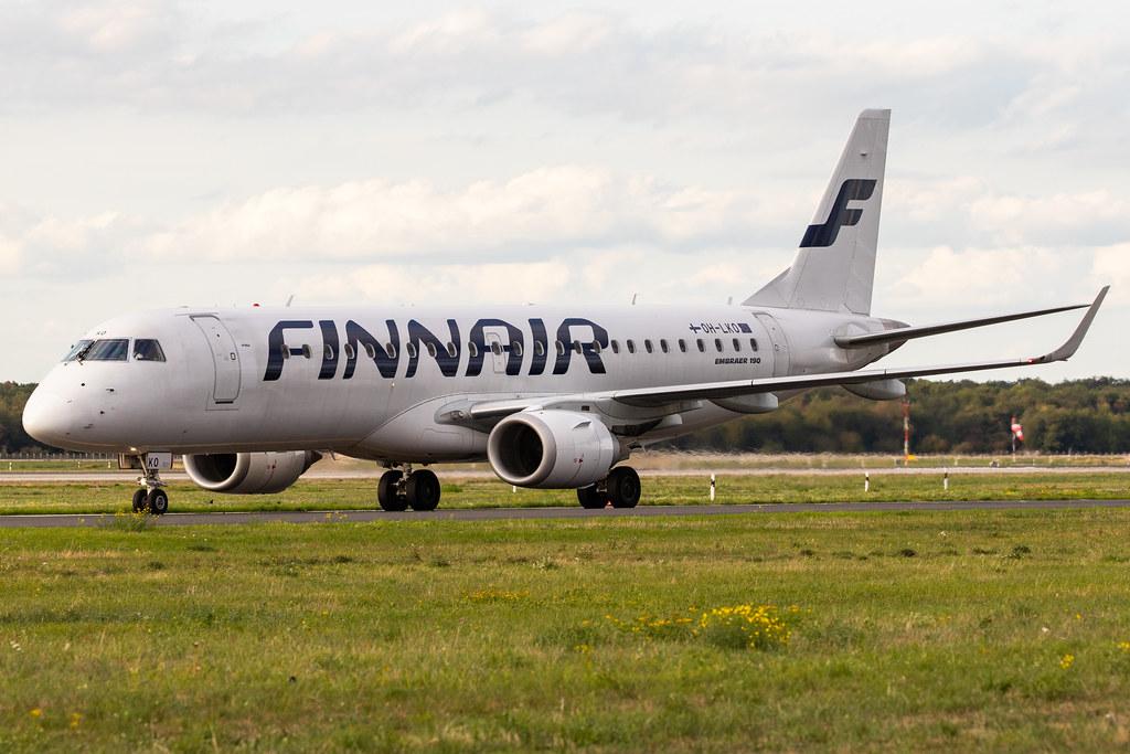 Düsseldorf Airport: Finnair (AY / FIN) | Operator: NORRA |  Embraer ERJ-190LR E190 | OH-LKO | MSN 19000267