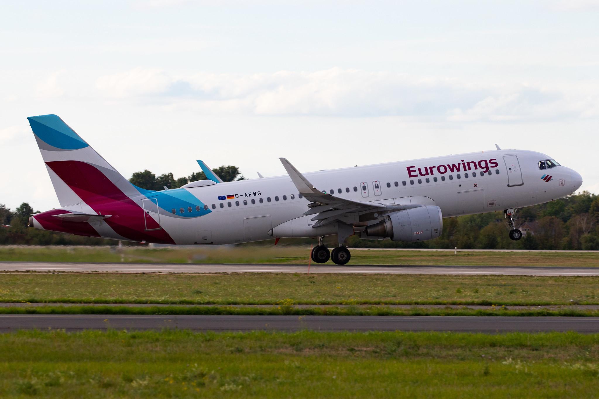 Düsseldorf Airport: Eurowings (EW / EWG) |  Livery: Visit Sweden/Göteborg Livery |  Airbus A320-214 A320 | D-AEWG | MSN 7121