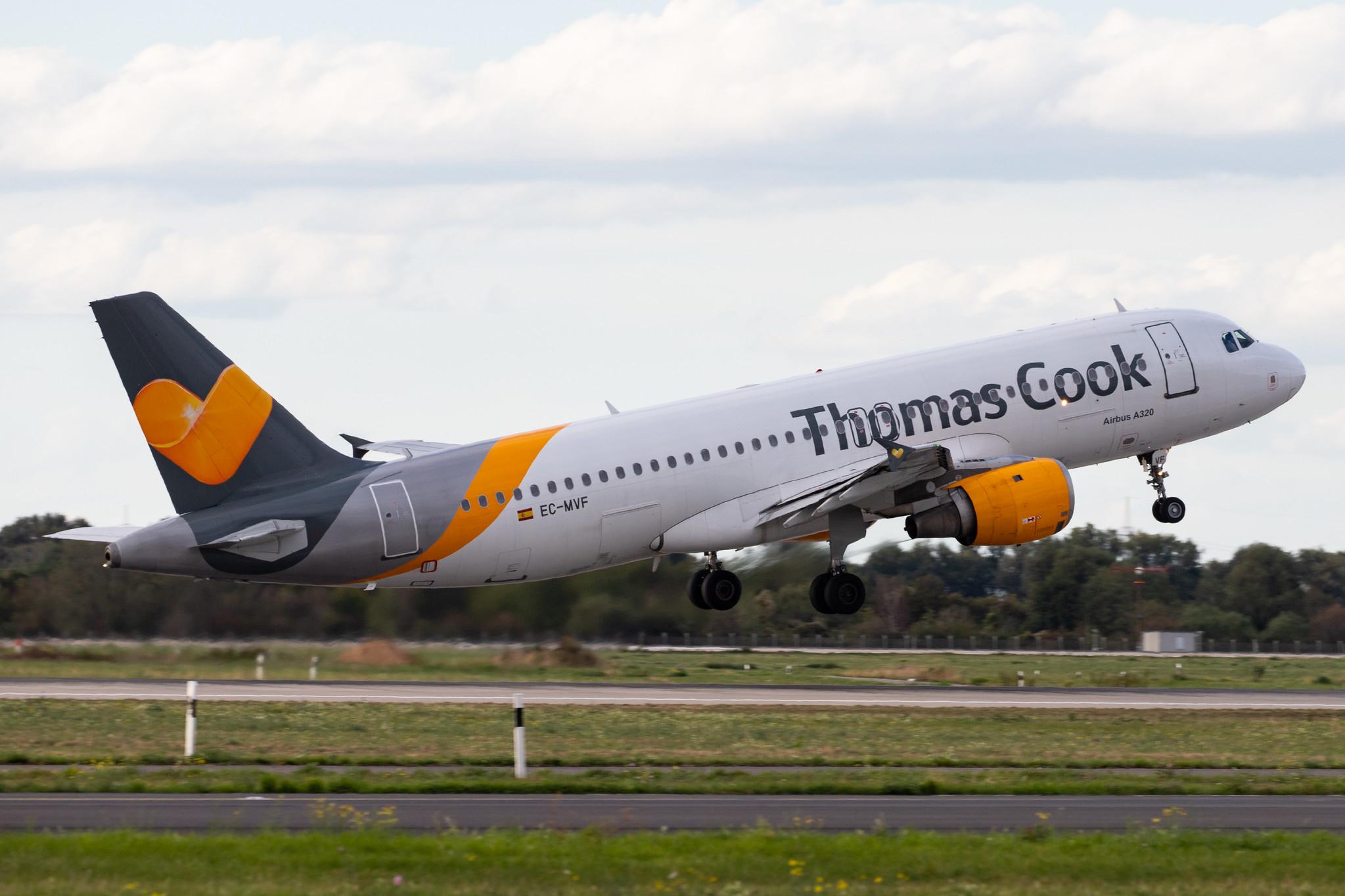 Düsseldorf Airport: Thomas Cook Airlines (MT / TCX) | Operator: Thomas Cook Airlines Balearics |  Airbus A320-212 A320 | EC-MVF | MSN 1381