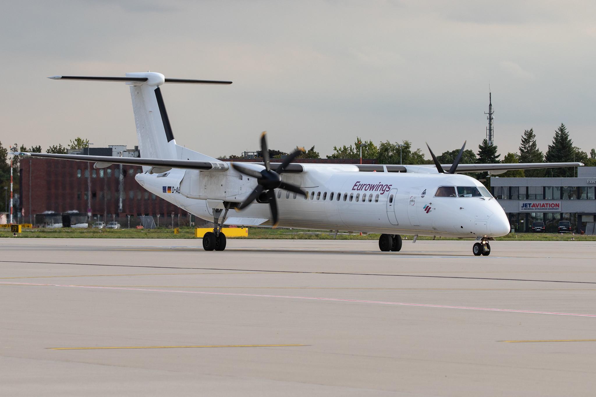 Düsseldorf Airport: Eurowings (EW / EWG) | Operator: Luftfahrtgesellschaft Walter |  De Havilland Canada Dash 8-400 DH8D | D-ABQC | MSN 4231