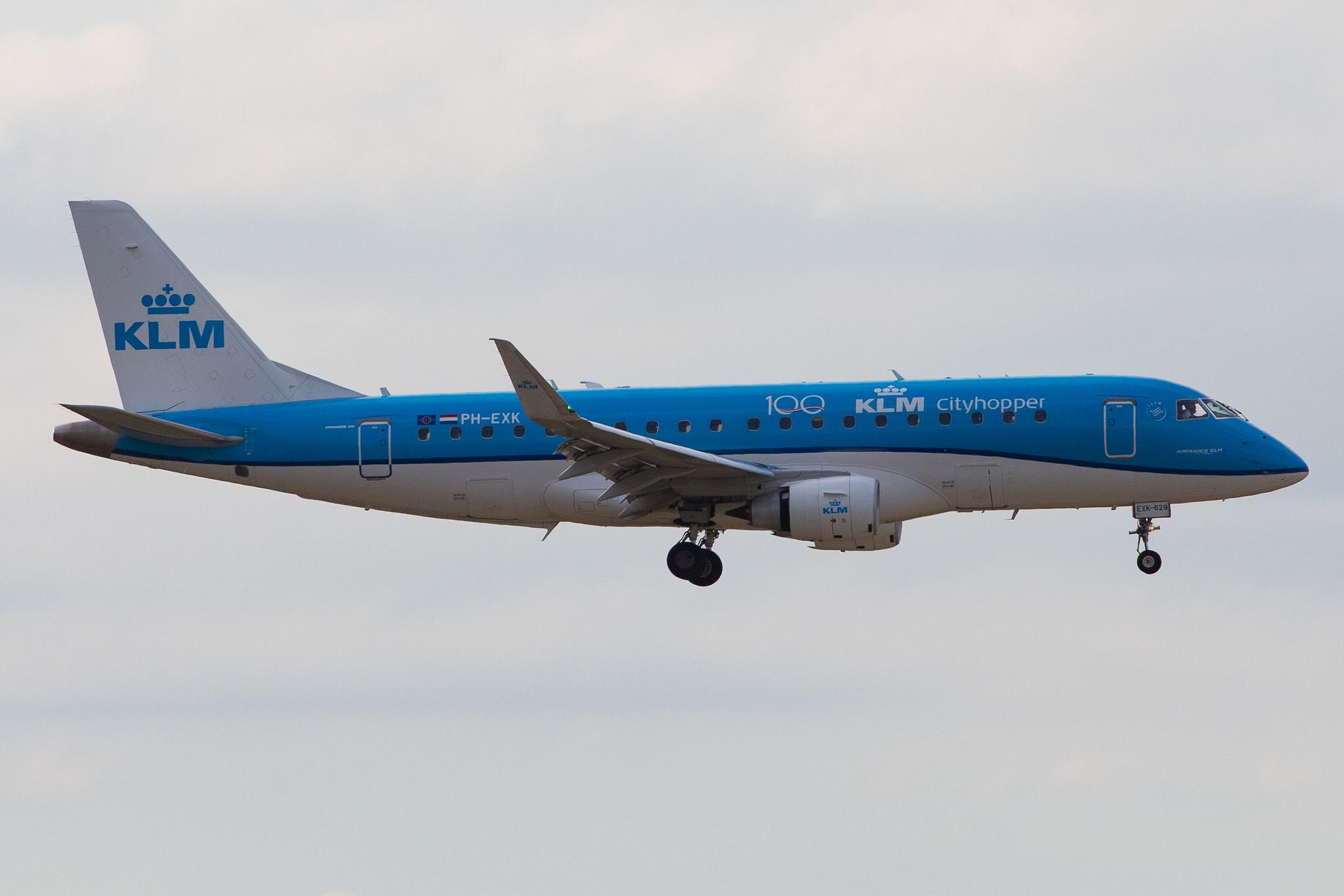 Düsseldorf Airport: KLM (KL / KLM) | Operator: KLM Cityhopper |  Embraer ERJ-175STD E75L | PH-EXK | MSN 17000629