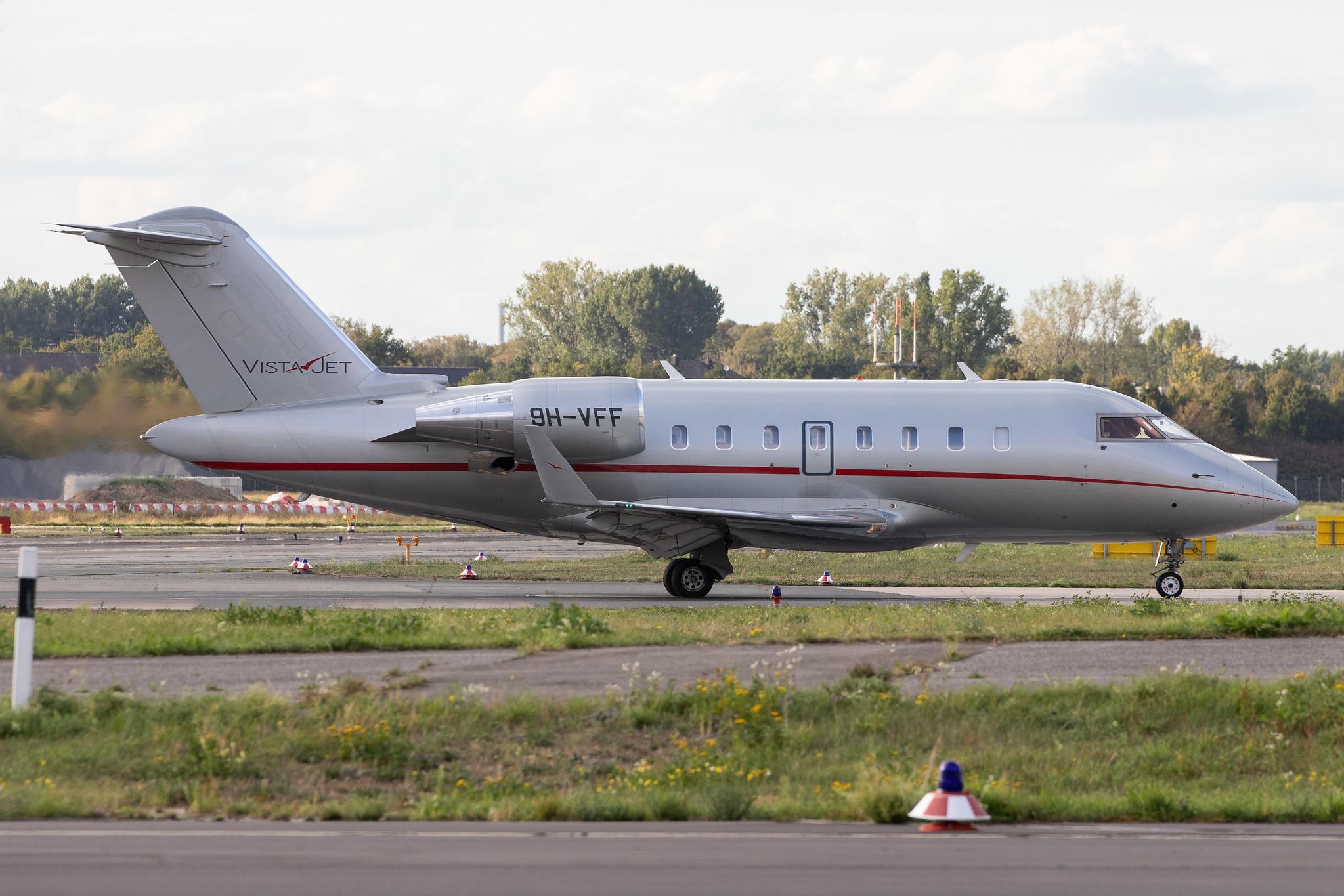 Düsseldorf Airport: VistaJet Malta (/ VJT) | Operator: VistaJet |  Bombardier Challenger 605 CL60 | 9H-VFF | MSN 5977