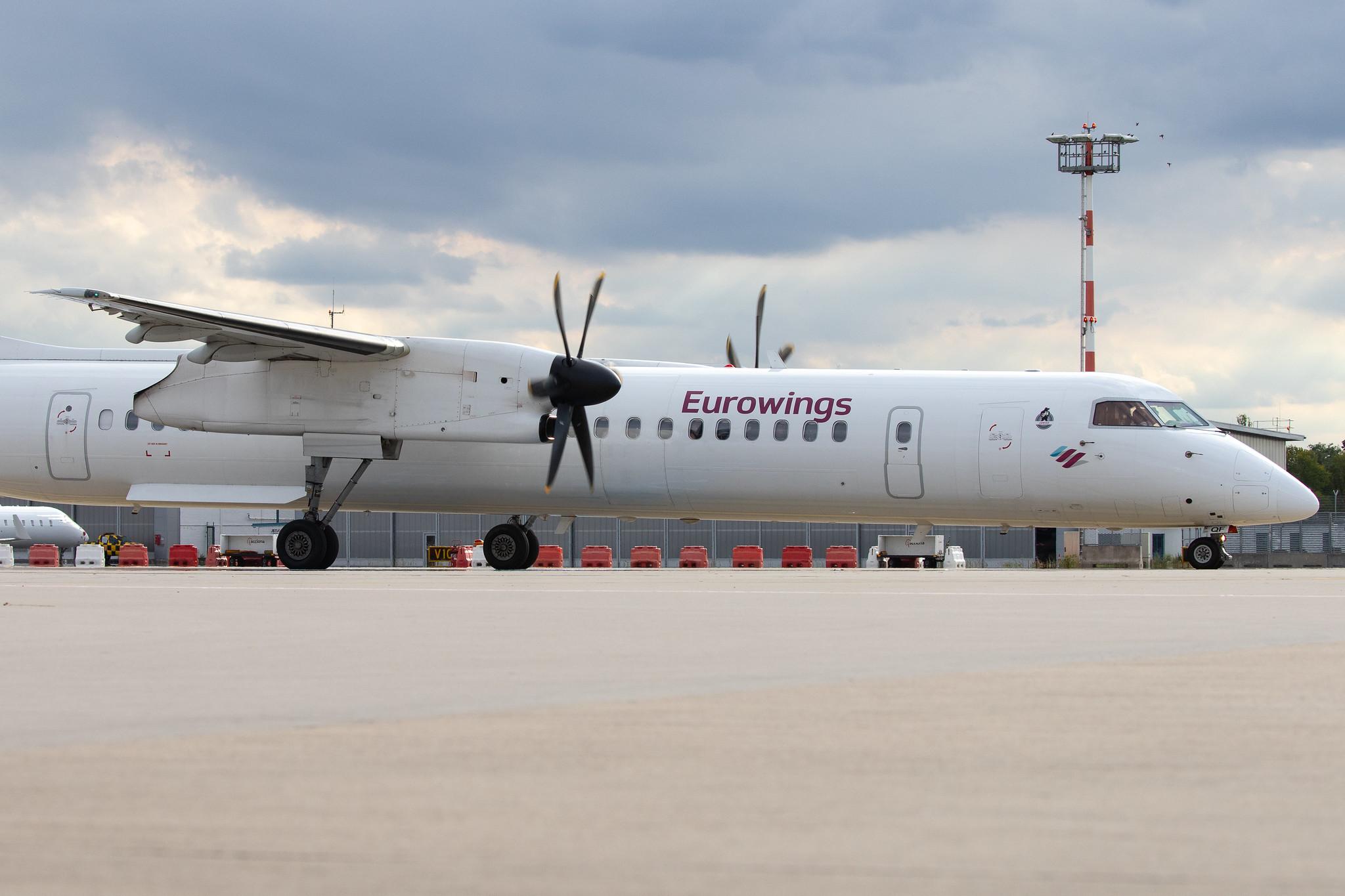 Düsseldorf Airport: Eurowings (EW / EWG) | Operator: Luftfahrtgesellschaft Walter |  De Havilland Canada Dash 8-400 DH8D | D-ABQF | MSN 4245