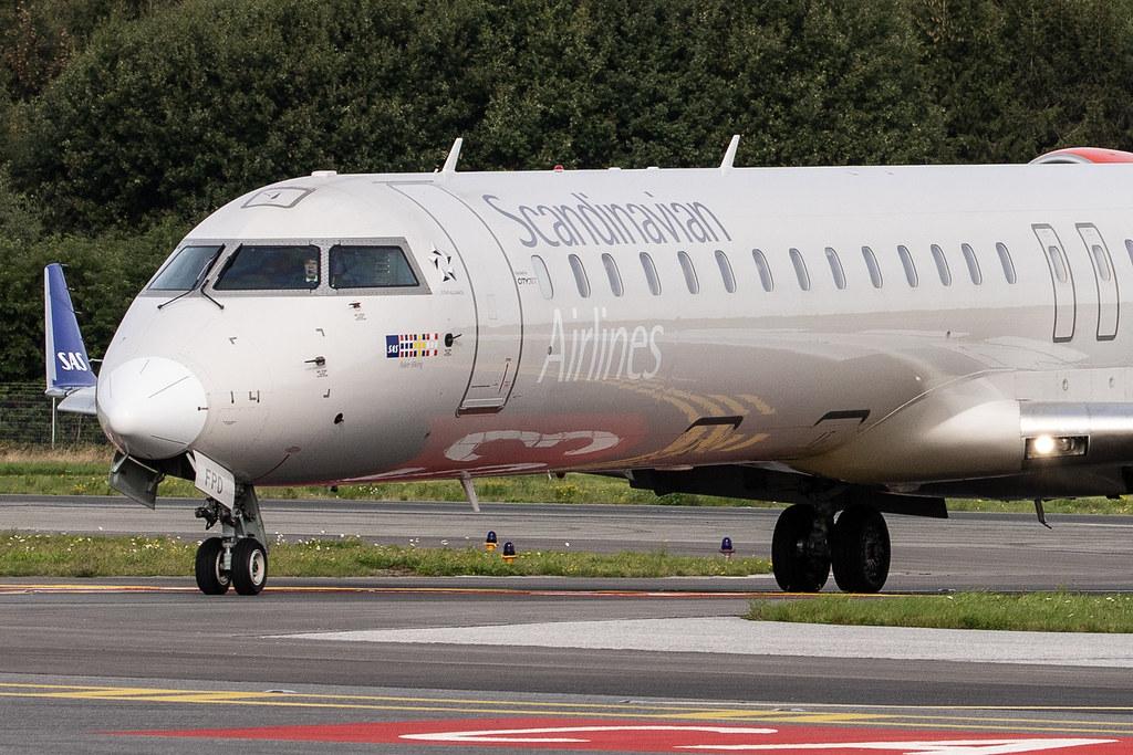 Hamburg Airport: SAS (SK / SAS) | Operator: Cityjet |  Bombardier CRJ-900LR CRJ9 | EI-FPD | MSN 15401