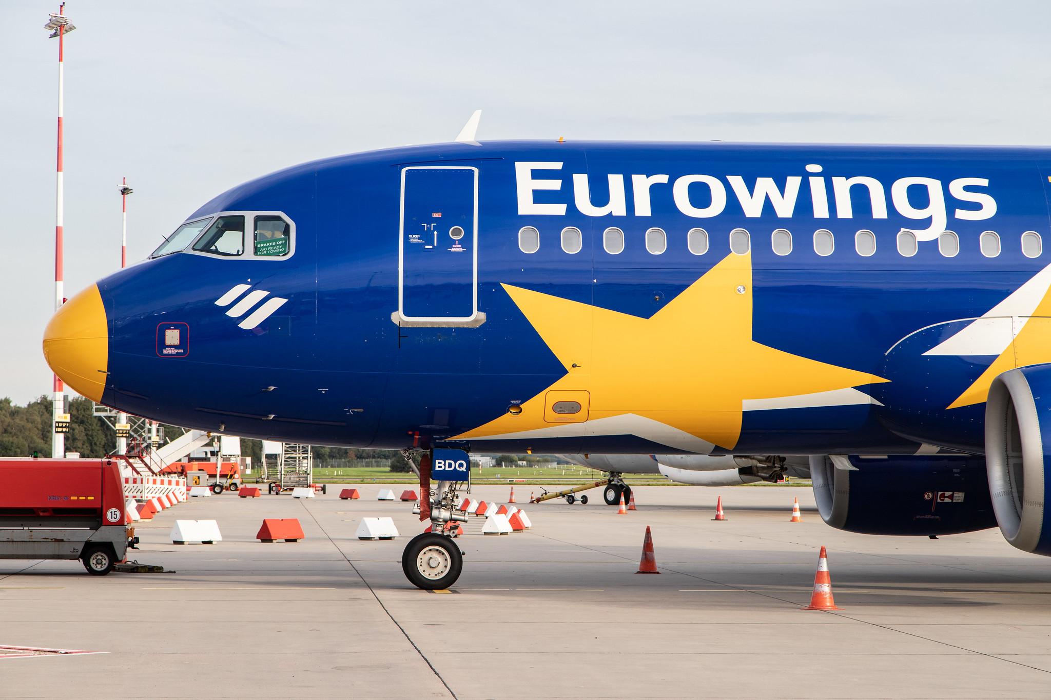 Hamburg Airport: Eurowings (EW / EWG) |  Livery: Europa Park Livery |  Airbus A320-214 A320 | D-ABDQ | MSN 3121