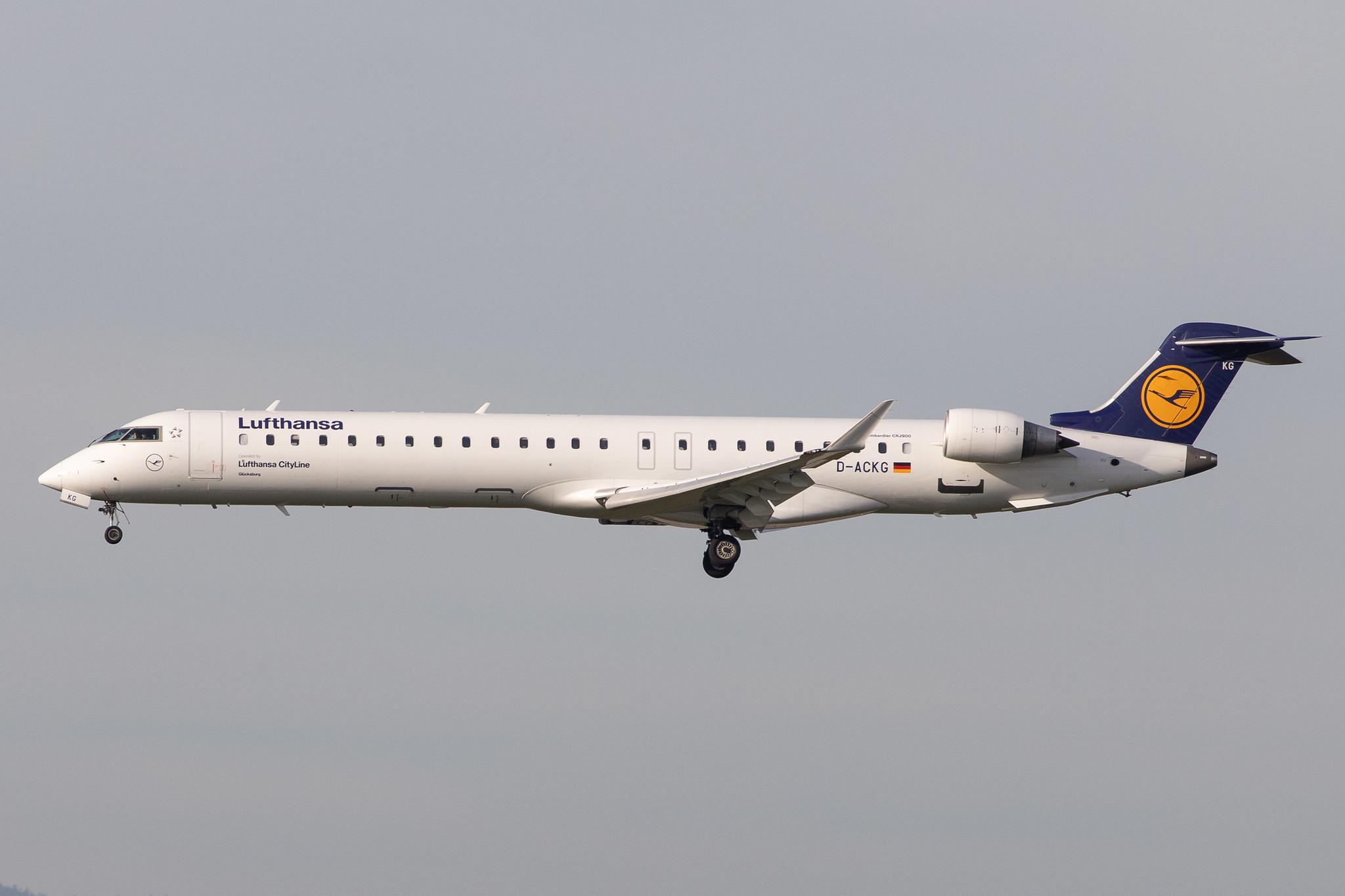 Frankfurt Airport: Lufthansa (LH / DLH) | Operator: Lufthansa CityLine |  Bombardier CRJ-900LR CRJ9 | D-ACKG | MSN 15084