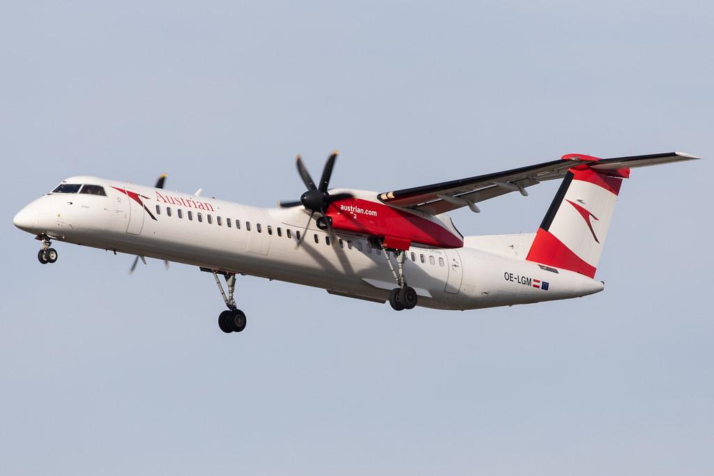 Frankfurt Airport: Austrian Airlines (OS / AUA) |  De Havilland Canada Dash 8-400 DH8D | OE-LGM | MSN 4319