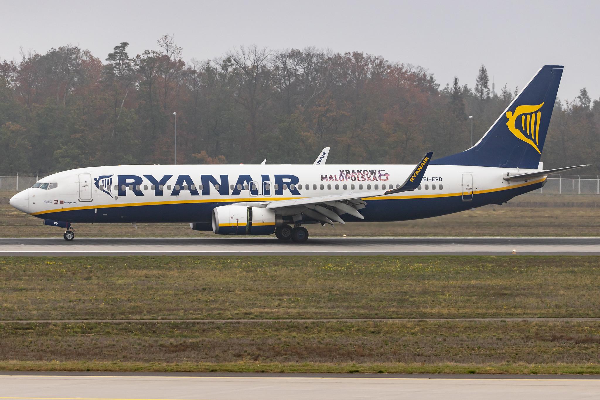 Frankfurt Airport: Ryanair (FR / RYR) |  Boeing 737-8AS B738 | EI-EPD | MSN 40310
