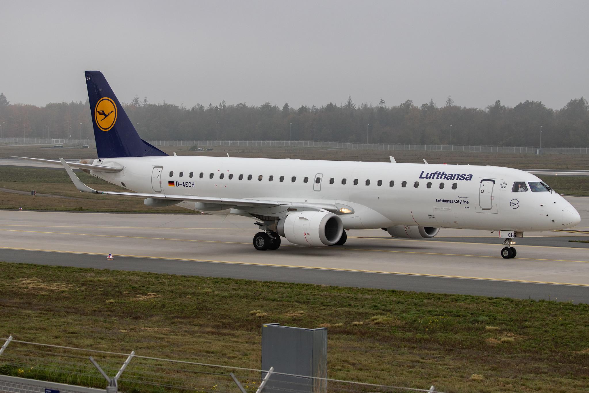 Frankfurt Airport: Lufthansa (LH / DLH) | Operator: Lufthansa CityLine |  Embraer ERJ-190LR E190 | D-AECH | MSN 19000376