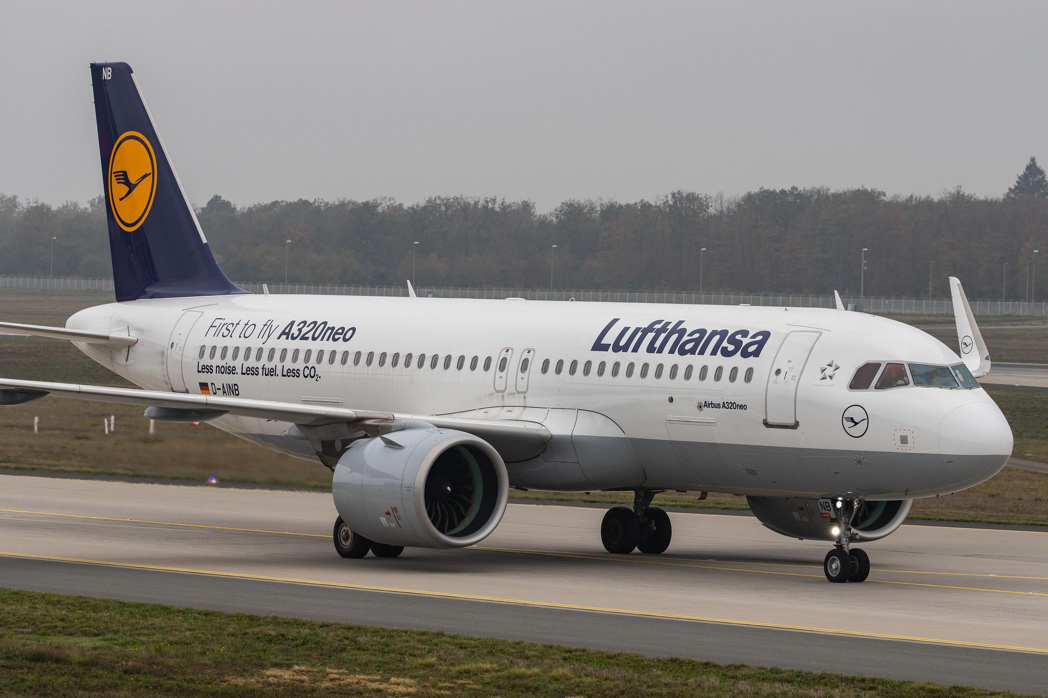Frankfurt Airport: Lufthansa (LH / DLH) | Livery: First to fly A320neo Sticker | Airbus A320-271N A20N | D-AINB | MSN 6864
