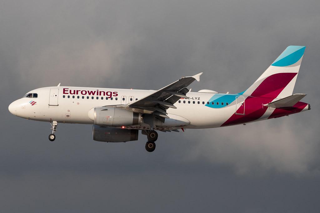 Hamburg Airport: Eurowings (EW / EWG) | Operator: Eurowings Europe |  Airbus A319-132 A319 | OE-LYZ | MSN 4227