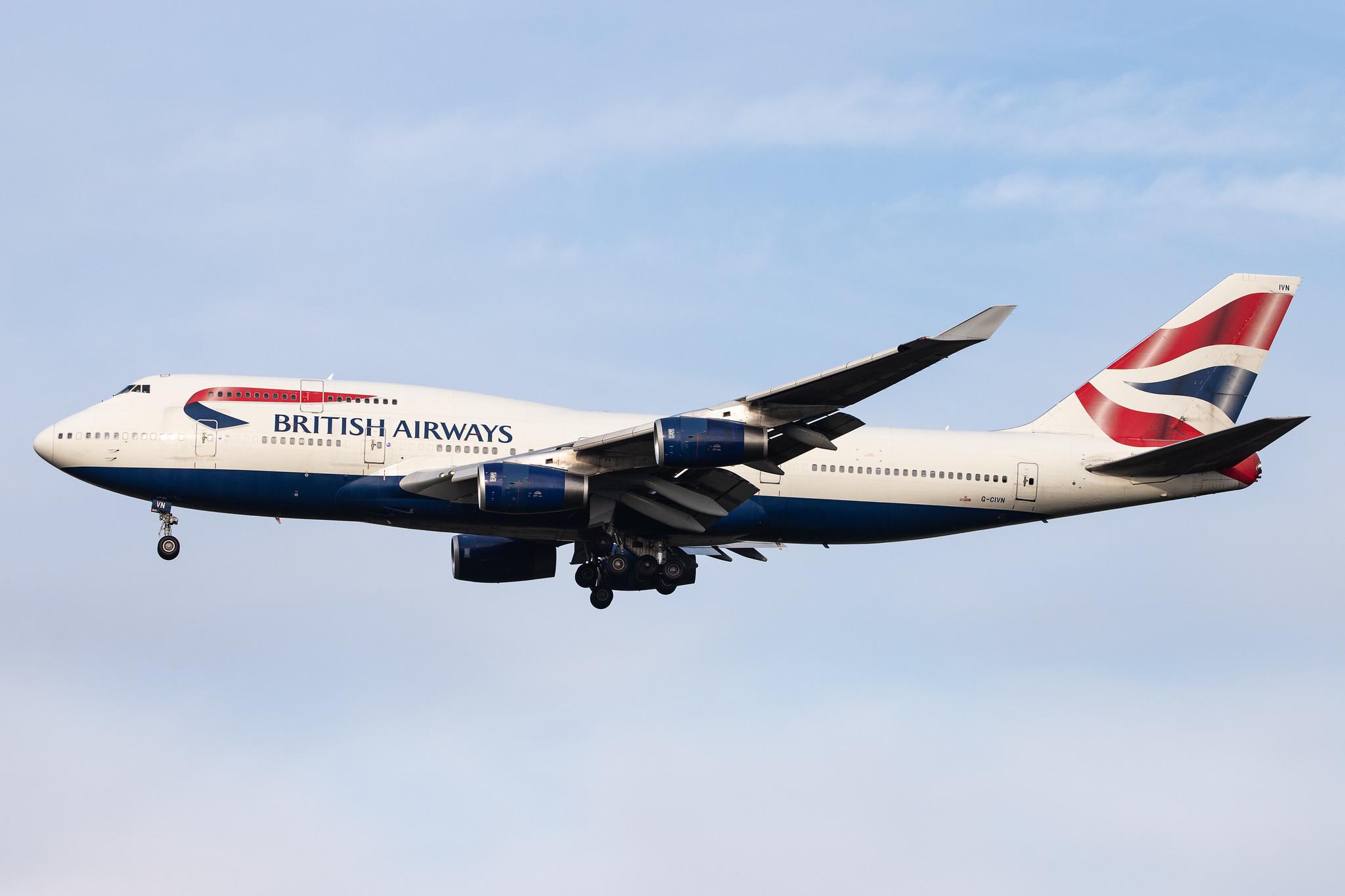 London Heathrow Airport: British Airways (BA / BAW) |  Boeing 747-436 B744 | G-CIVN | MSN 28848