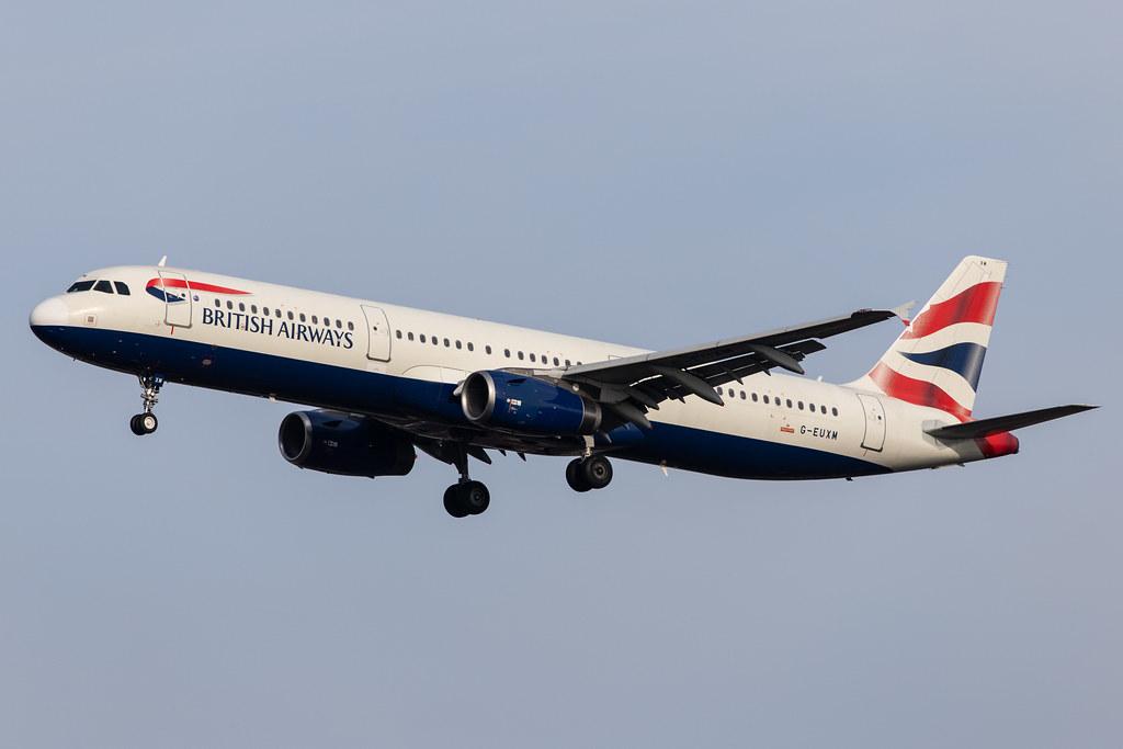 London Heathrow Airport: British Airways (BA / BAW) |  Airbus A321-231 A321 | G-EUXM | MSN 3290