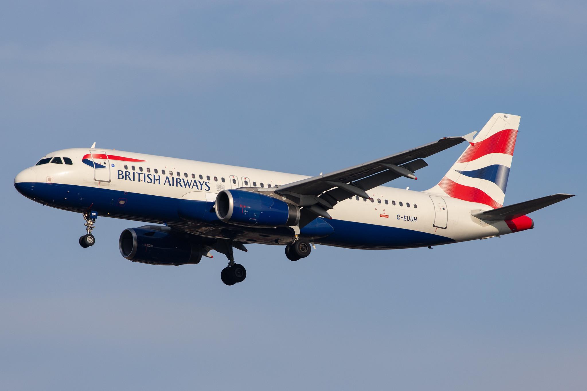 London Heathrow Airport: British Airways (BA / BAW) |  Airbus A320-232 A320 | G-EUUH | MSN 1665
