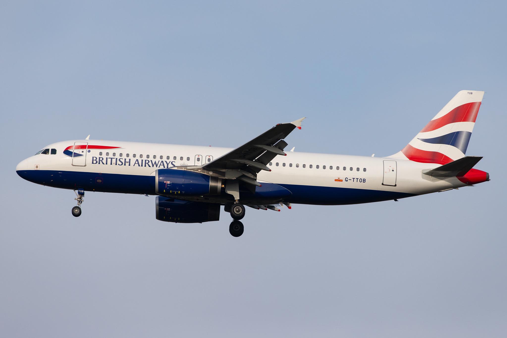London Heathrow Airport: British Airways (BA / BAW) |  Airbus A320-232 A320 | G-TTOB | MSN 1687
