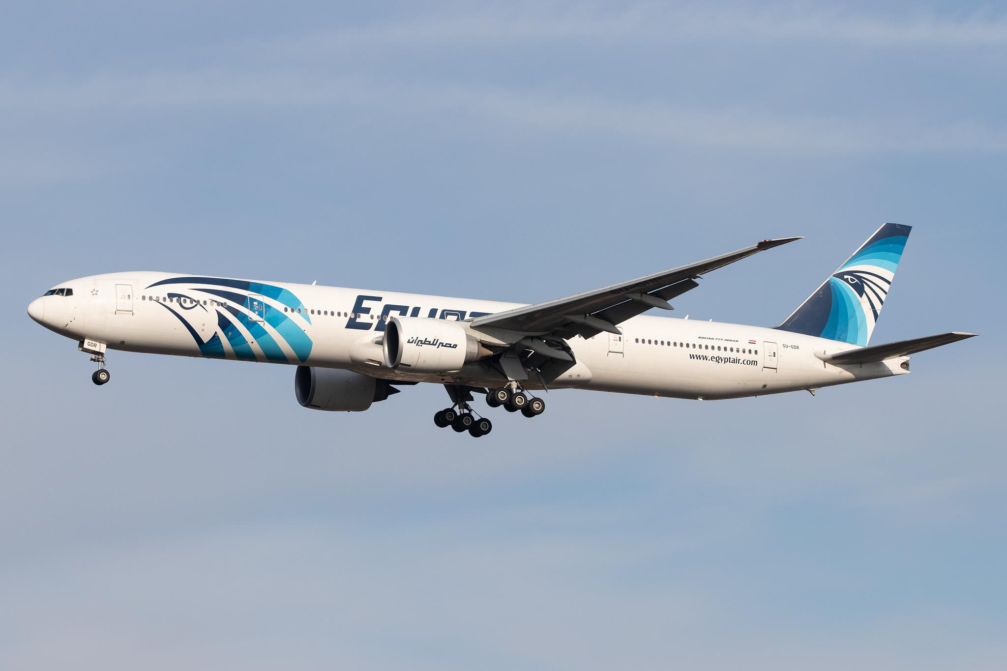 London Heathrow Airport: EgyptAir (MS / MSR) |  Boeing 777-36N(ER) B77W | SU-GDR | MSN 38291