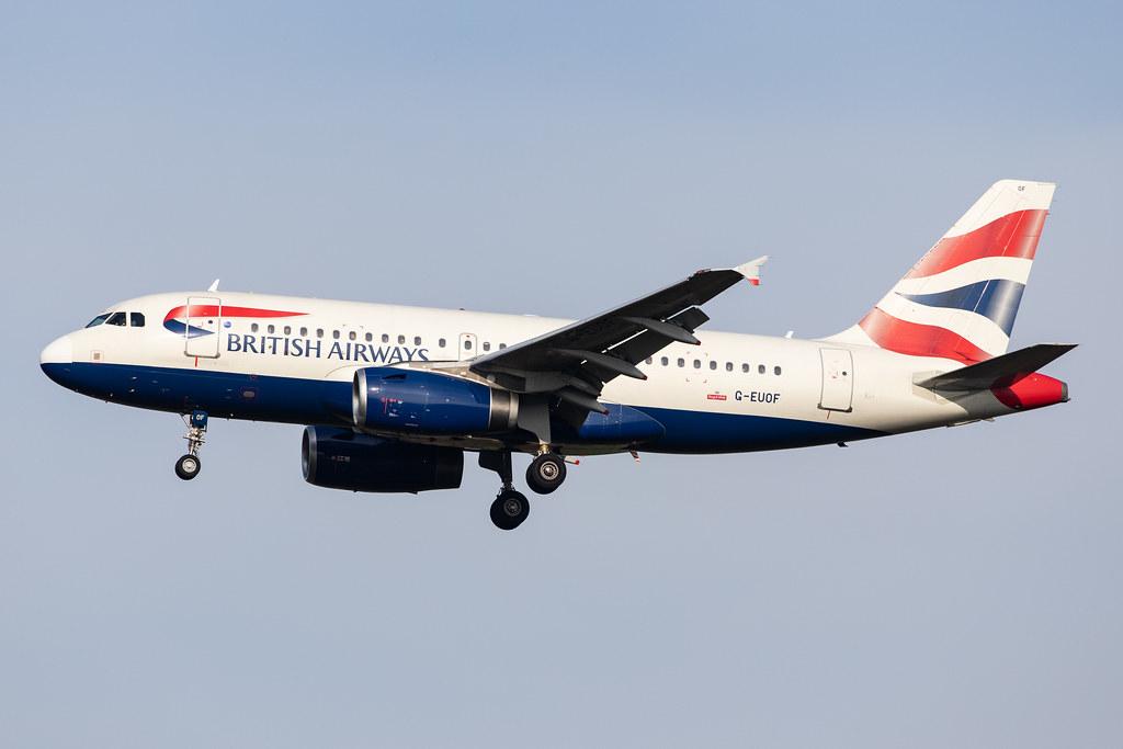 London Heathrow Airport: British Airways (BA / BAW) |  Airbus A319-131 A319 | G-EUOF | MSN 1590