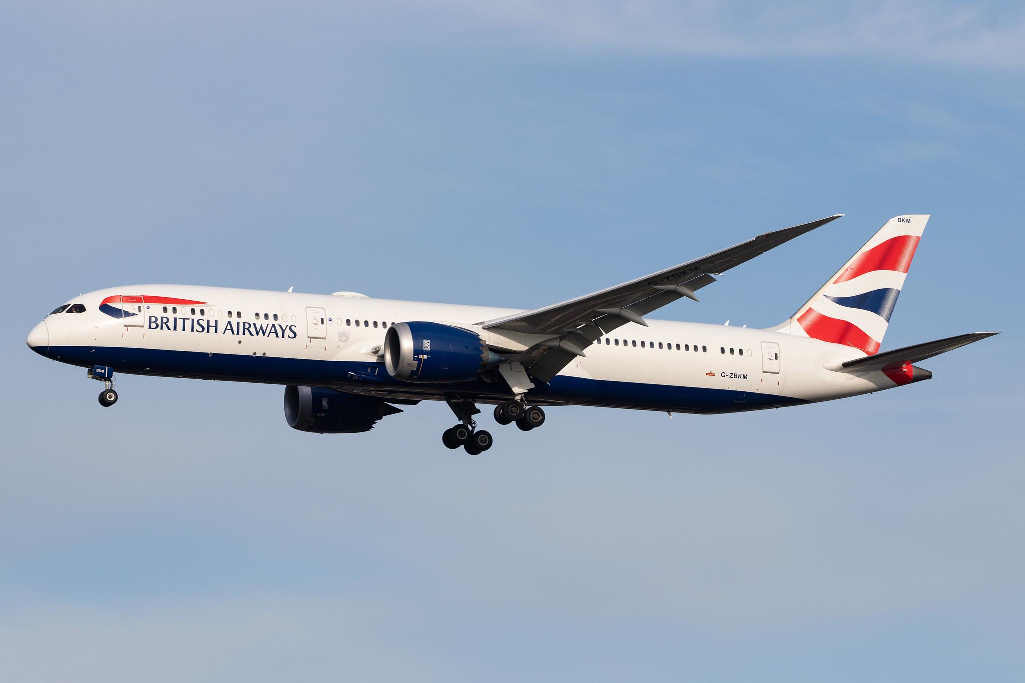 London Heathrow Airport: British Airways (BA / BAW) |  Boeing 787-9 Dreamliner B789 | G-ZBKM | MSN 38629