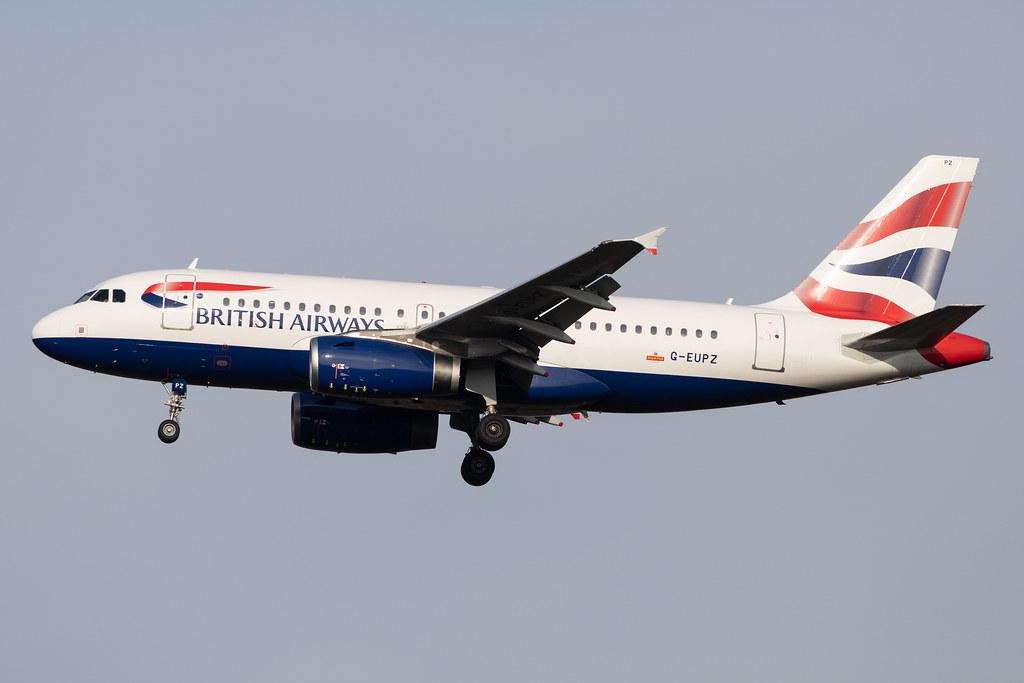 London Heathrow Airport: British Airways (BA / BAW) |  Airbus A319-131 A319 | G-EUPZ | MSN 1510