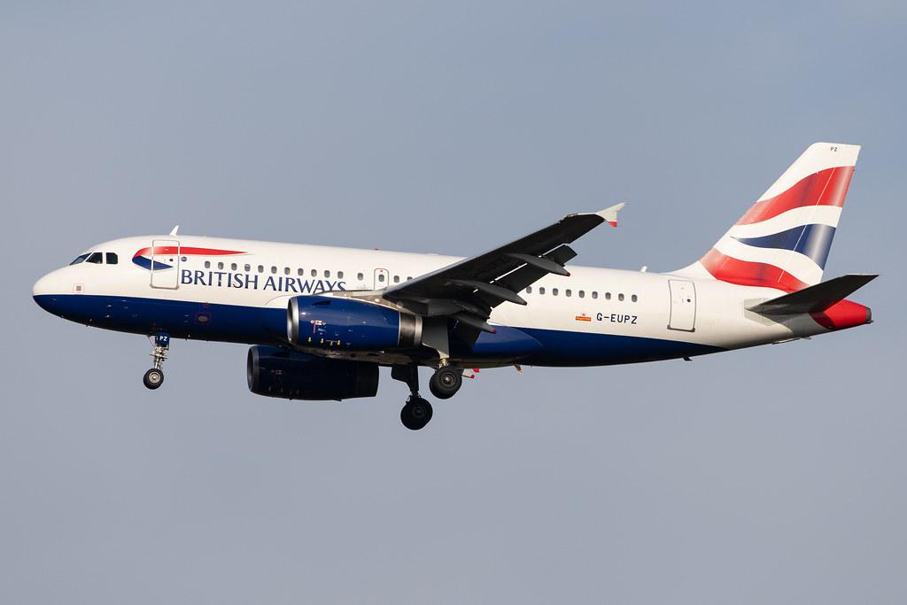 London Heathrow Airport: British Airways (BA / BAW) |  Airbus A319-131 A319 | G-EUPZ | MSN 1510