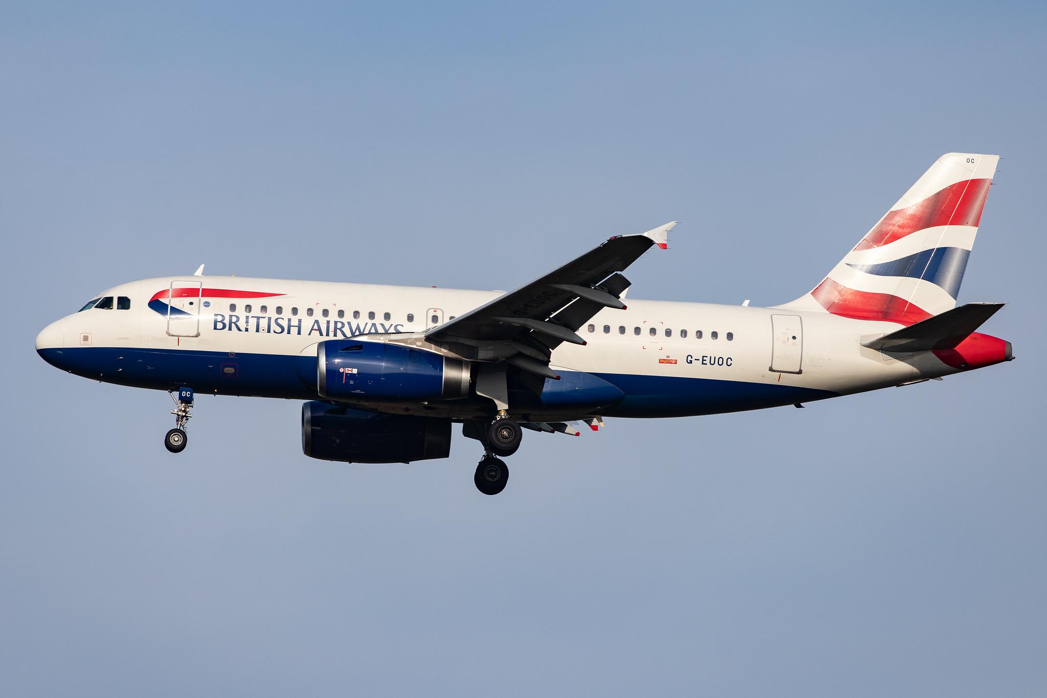 London Heathrow Airport: British Airways (BA / BAW) |  Airbus A319-131 A319 | G-EUOC | MSN 1537