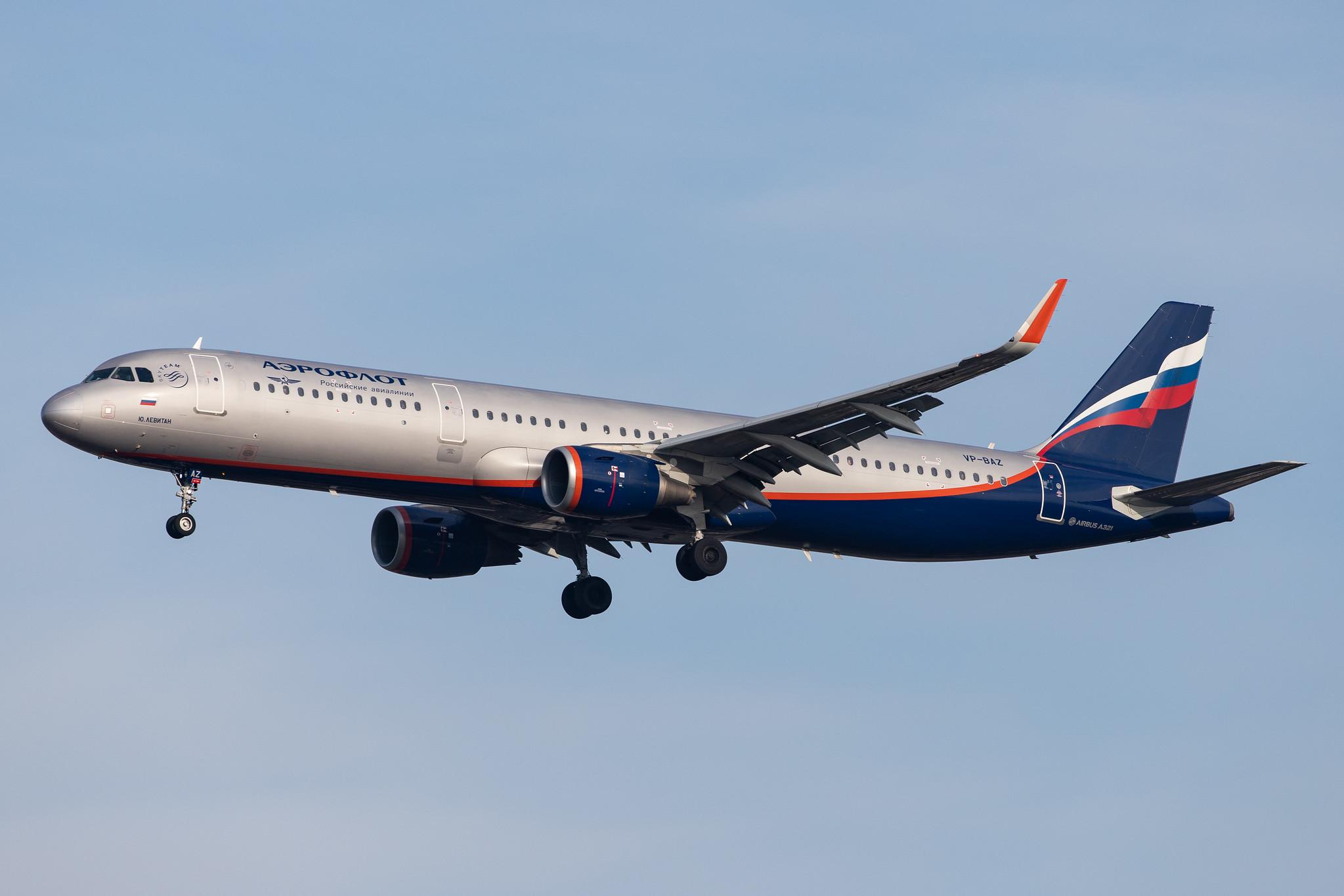London Heathrow Airport: Aeroflot (SU / AFL) |  Airbus A321-211 A321 | VP-BAZ | MSN 7300