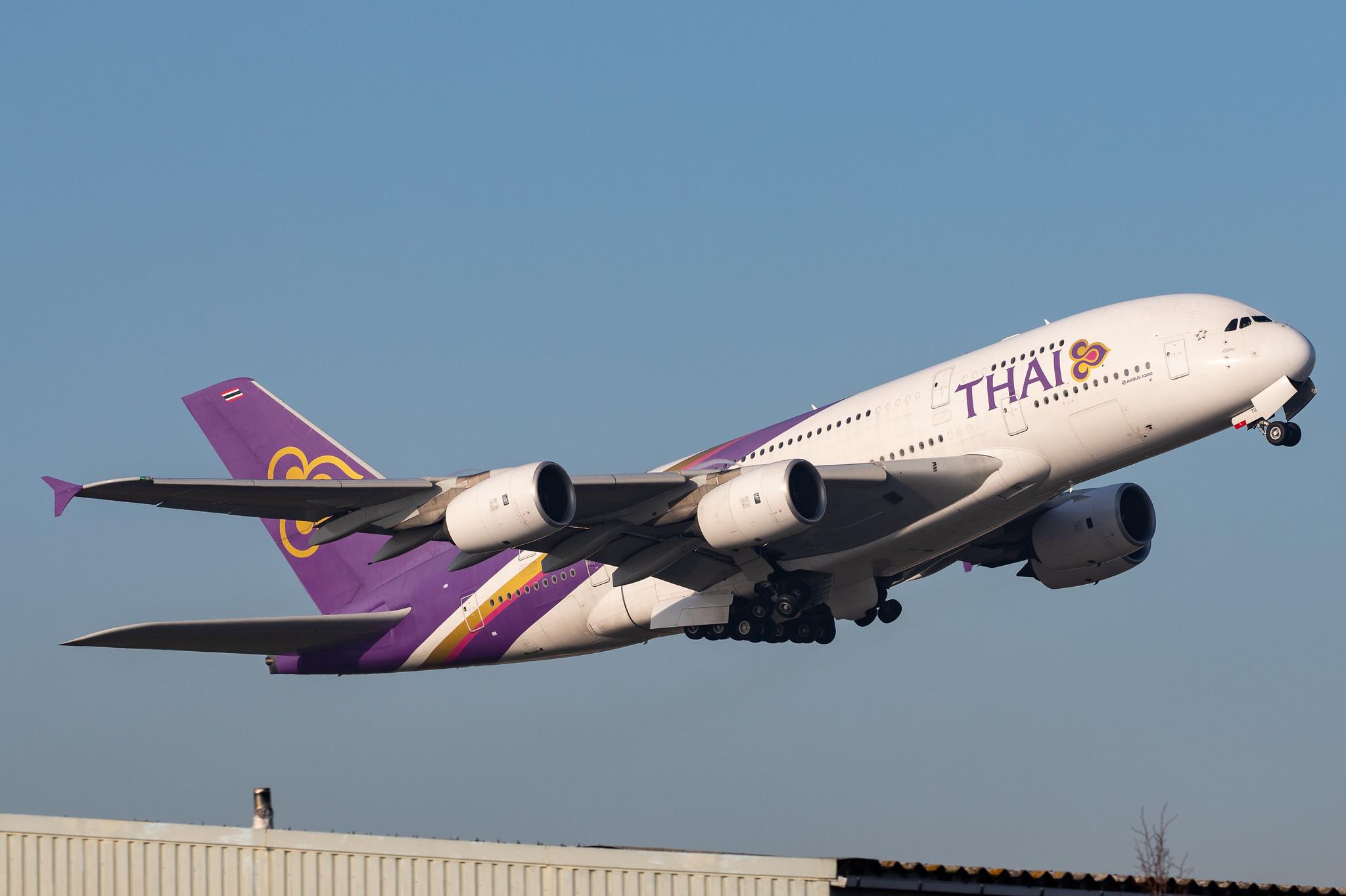 London Heathrow Airport: Thai Airways (TG / THA) |  Airbus A380-841 A388 | HS-TUA | MSN 087