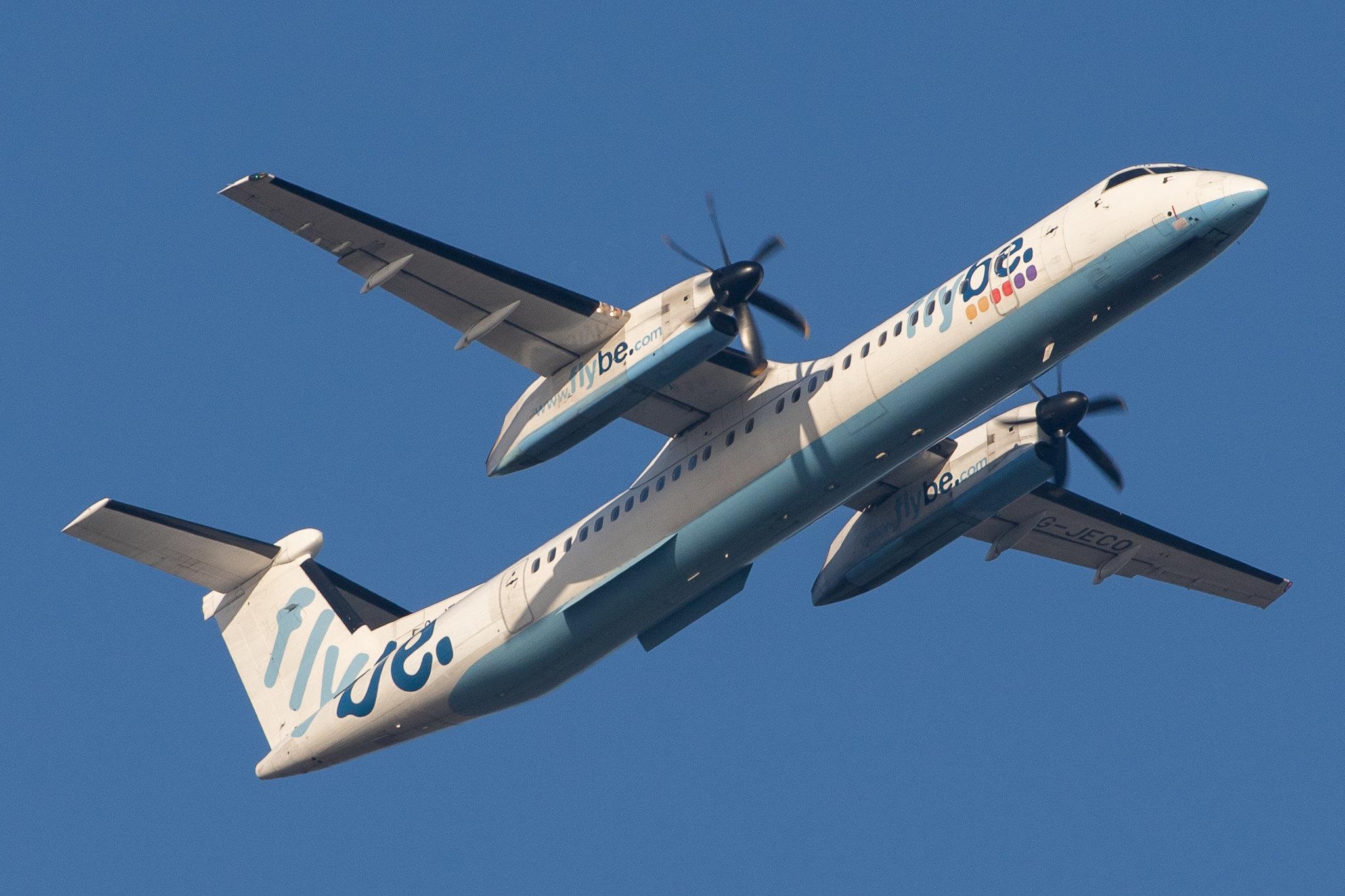 London Heathrow Airport: Flybe (BE / BEE) |  De Havilland Canada Dash 8-400 DH8D | G-JECO | MSN 4126