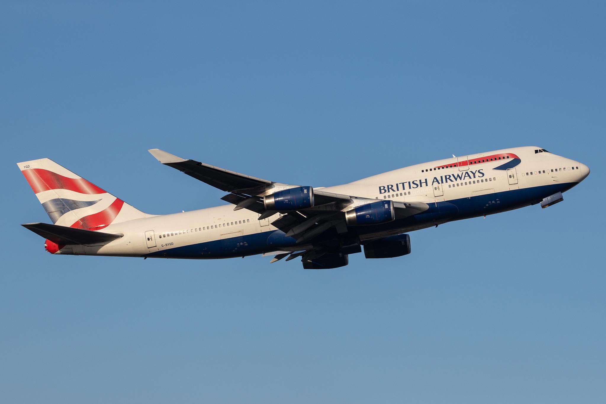 London Heathrow Airport: British Airways (BA / BAW) |  Boeing 747-436 B744 | G-BYGD | MSN 28857