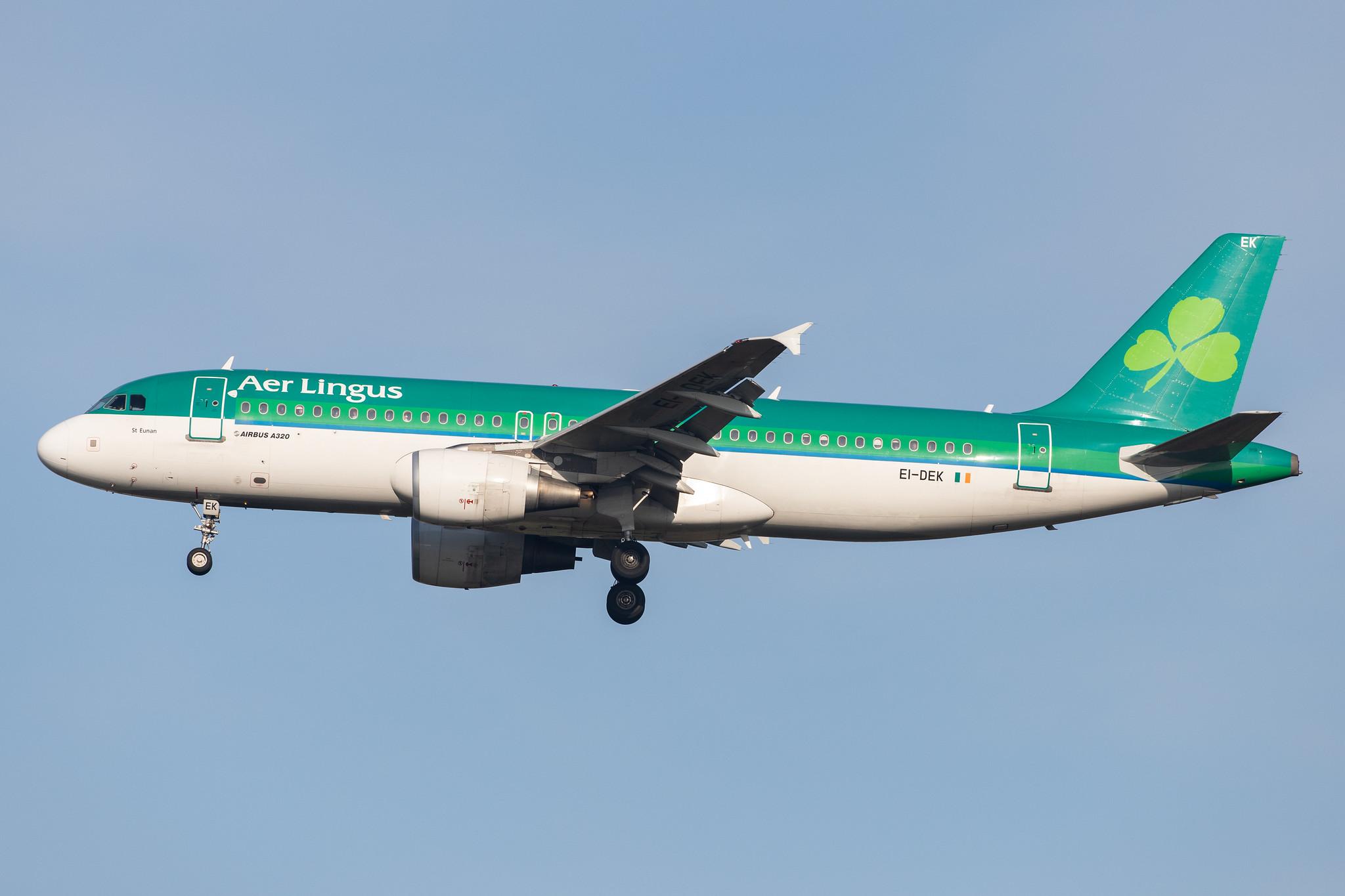 London Heathrow Airport: Aer Lingus (EI / EIN) |  Airbus A320-214 A320 | EI-DEK | MSN 2399