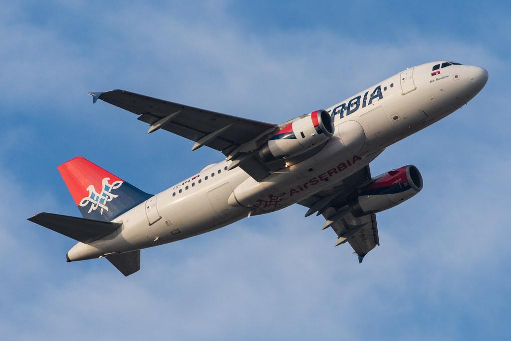 London Heathrow Airport: AirSERBIA (JU / ASL) |  Airbus A319-132 A319 | YU-APA | MSN 2277