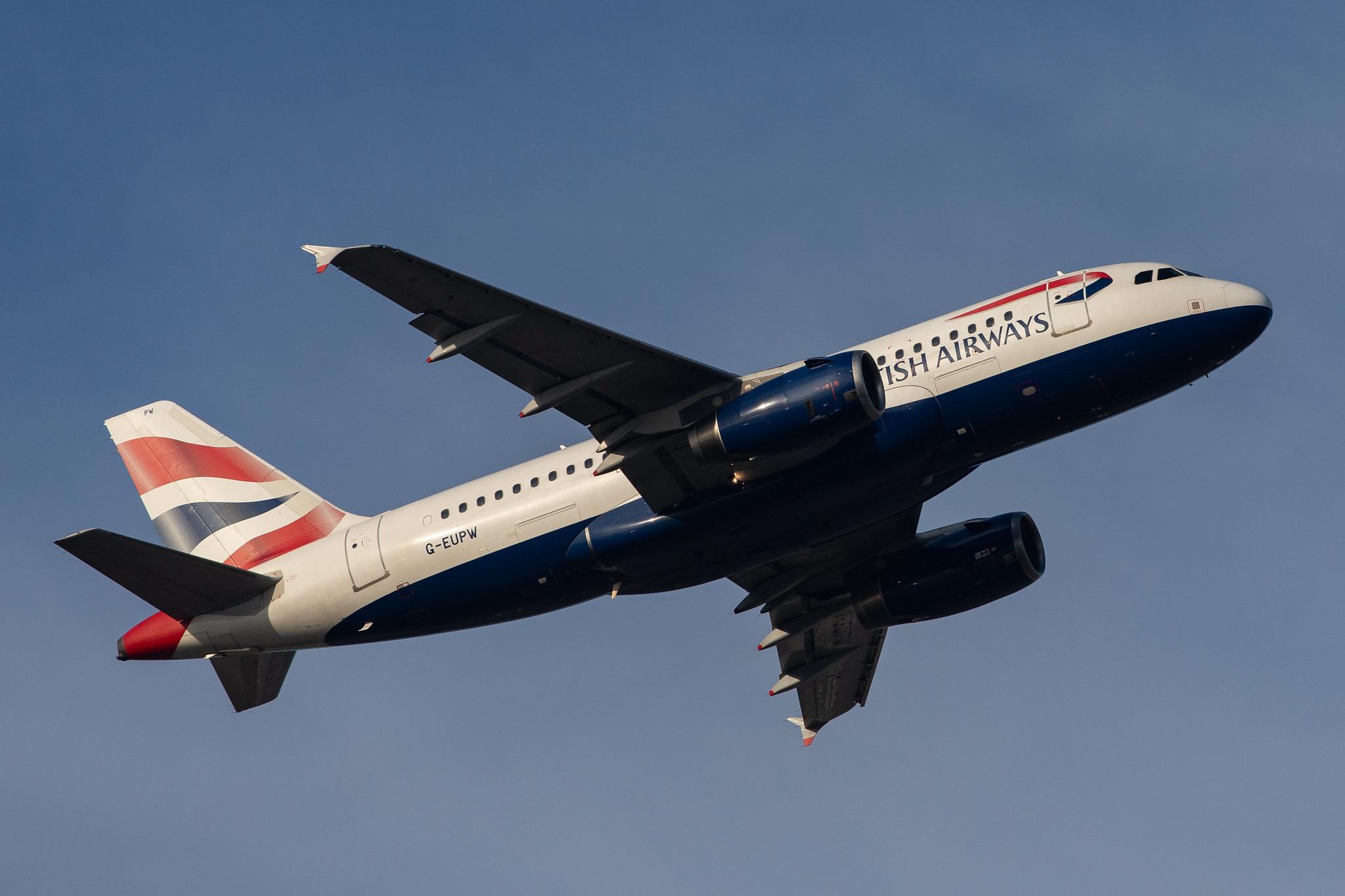 London Heathrow Airport: British Airways (BA / BAW) |  Airbus A319-131 A319 | G-EUPW | MSN 1440