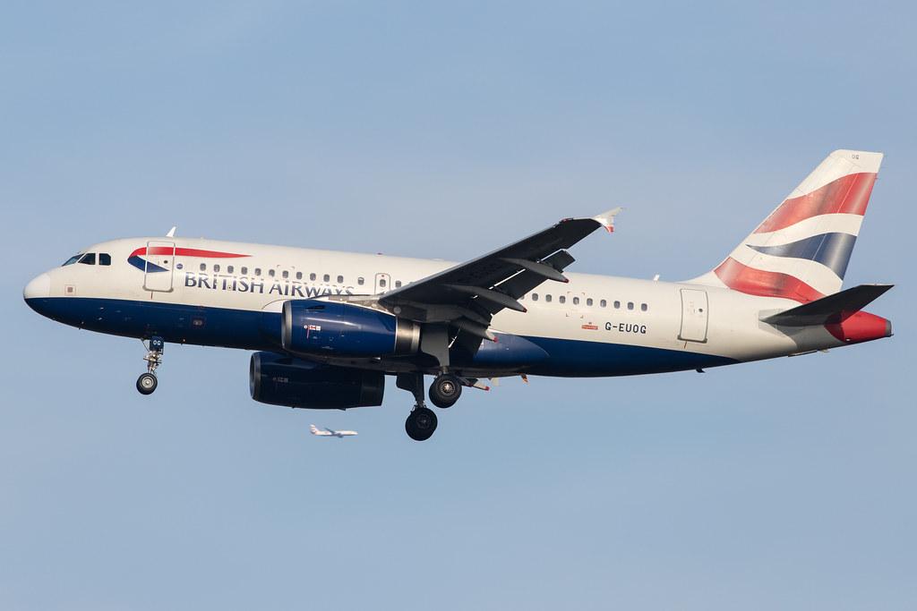 London Heathrow Airport: British Airways (BA / BAW) |  Airbus A319-131 A319 | G-EUOG | MSN 1594