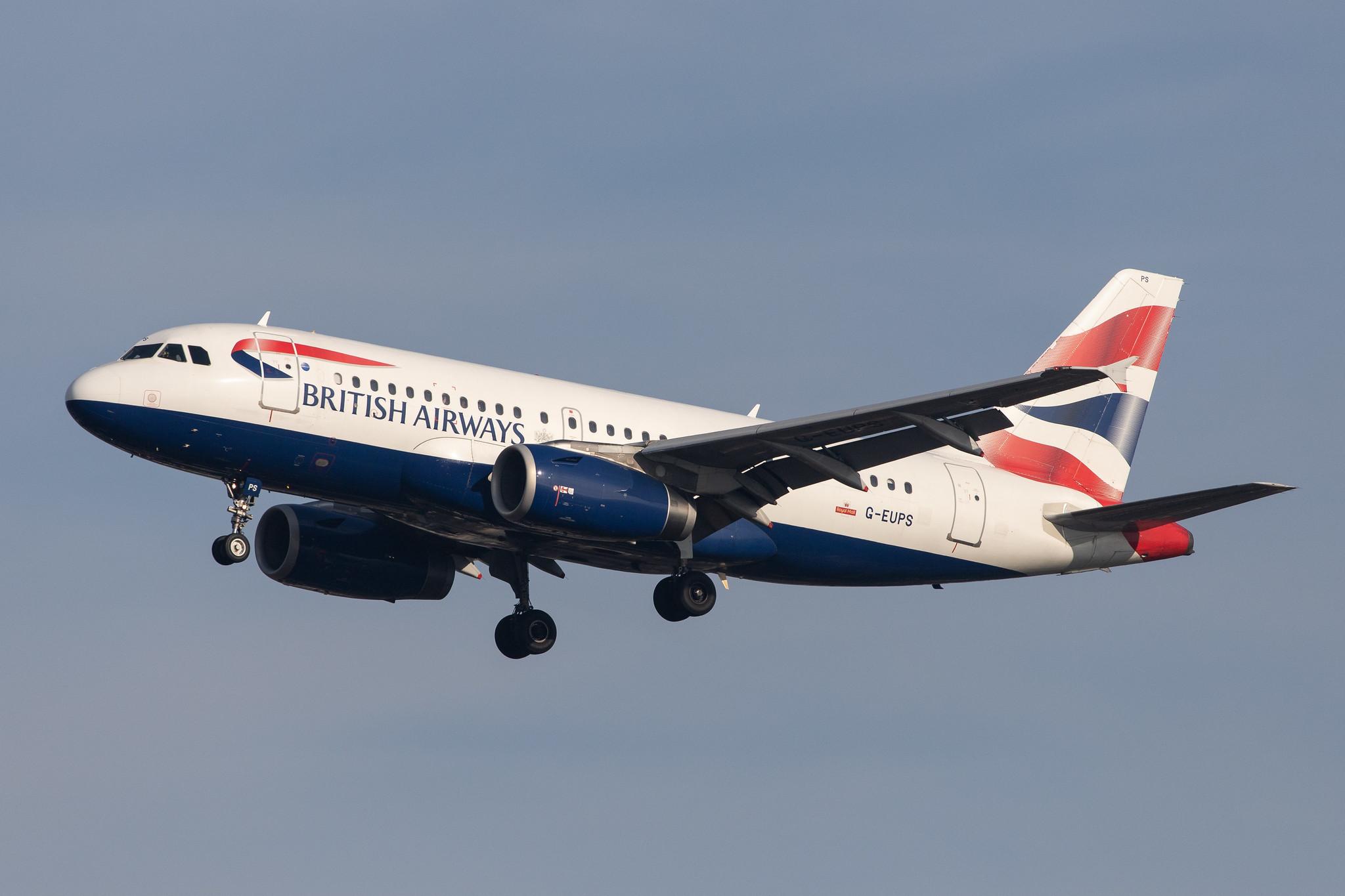 London Heathrow Airport: British Airways (BA / BAW) |  Airbus A319-131 A319 | G-EUPS | MSN 1338