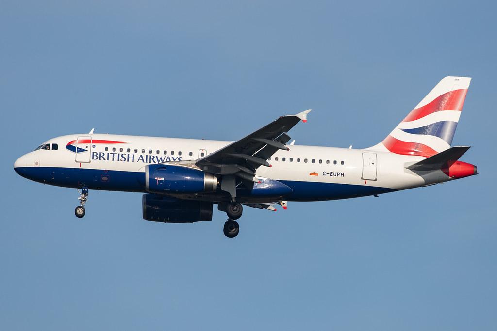 London Heathrow Airport: British Airways (BA / BAW) |  Airbus A319-131 A319 | G-EUPH | MSN 1225